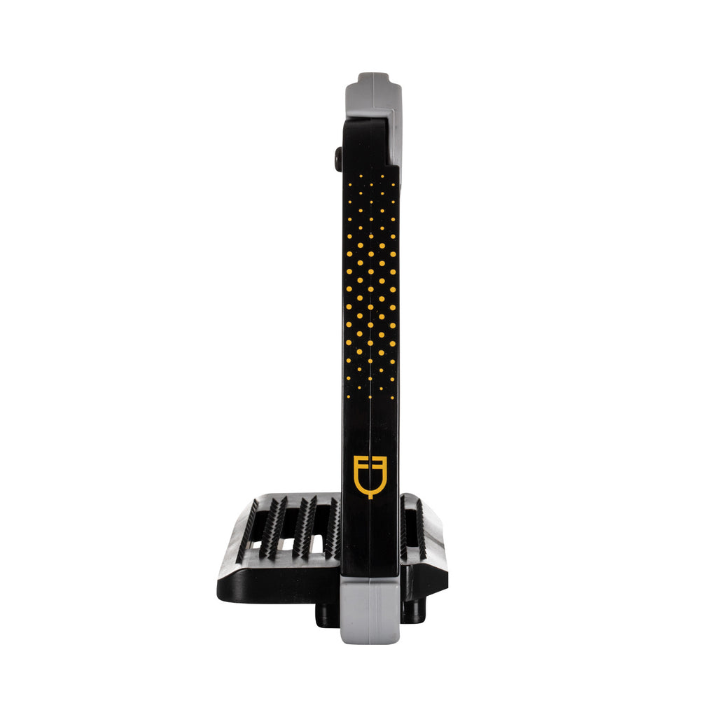 Junior stirrups side opening and wide tread