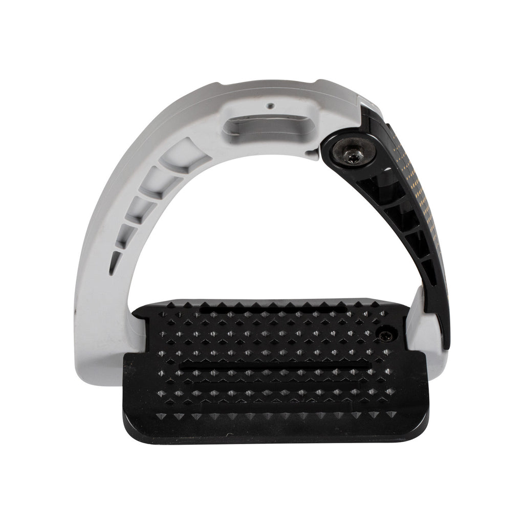 Junior stirrups side opening and wide tread