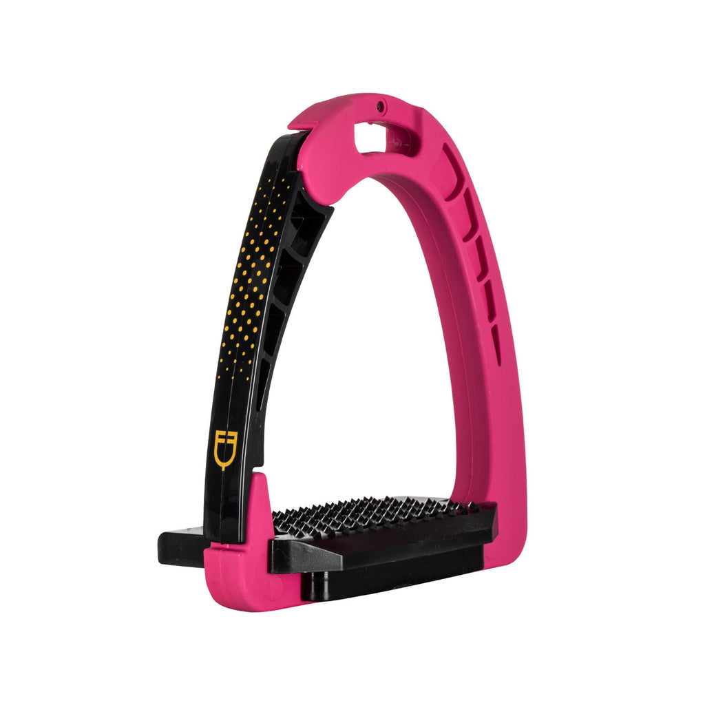 Junior stirrups side opening and wide tread