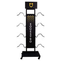 Helmet display rack steel 8pcs L500/W500/H1590 mm