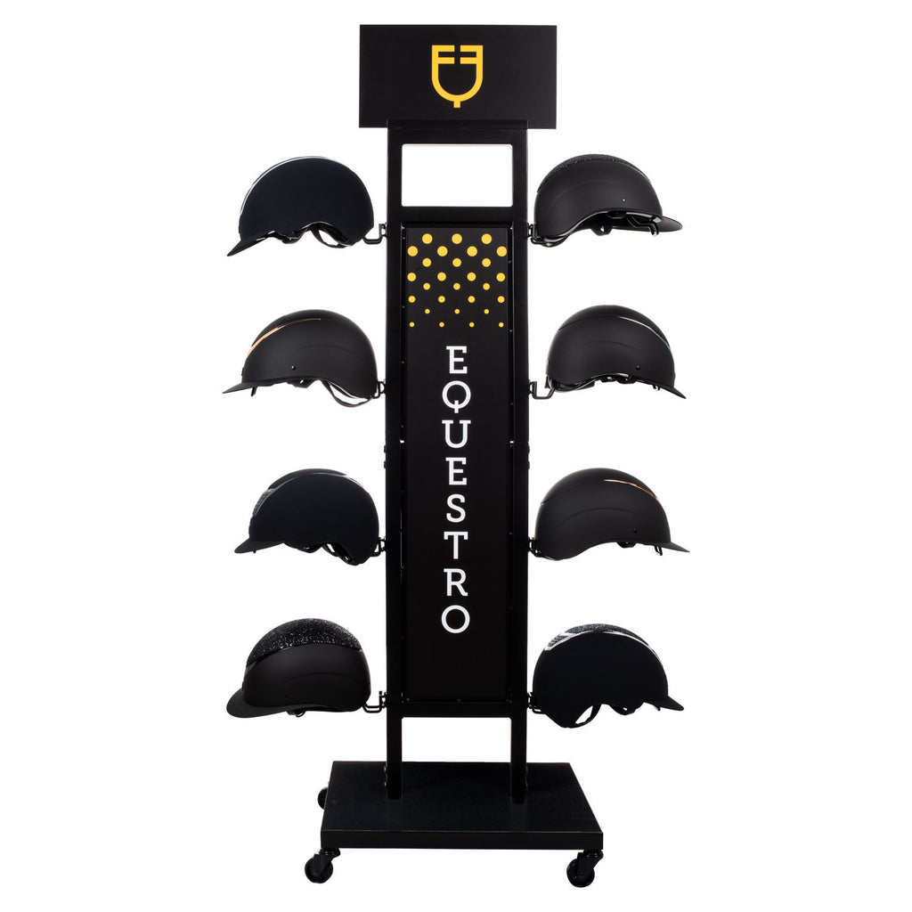 Helmet display rack steel 8pcs L500/W500/H1590 mm