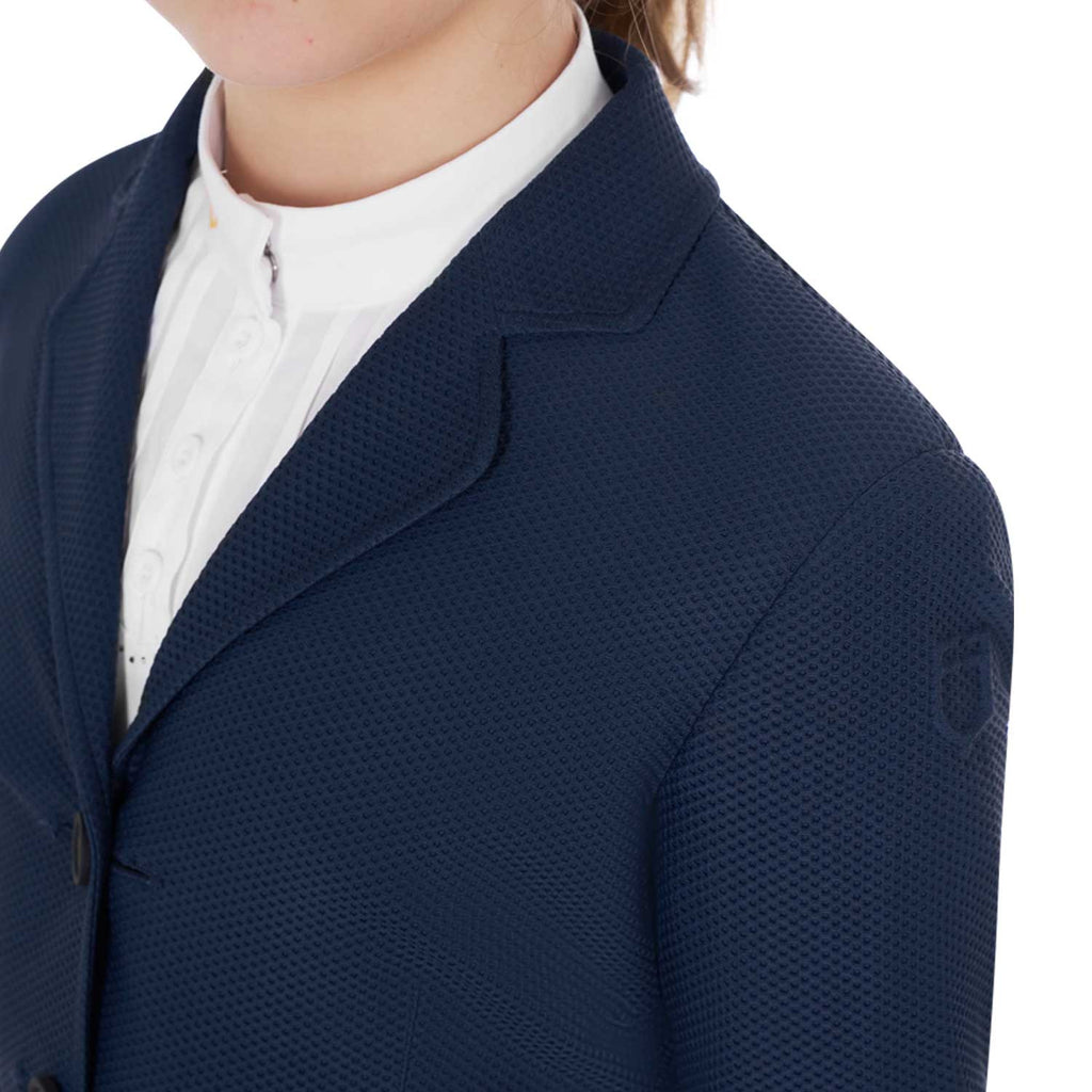 Girls' three-button competition jacket perforated fabric