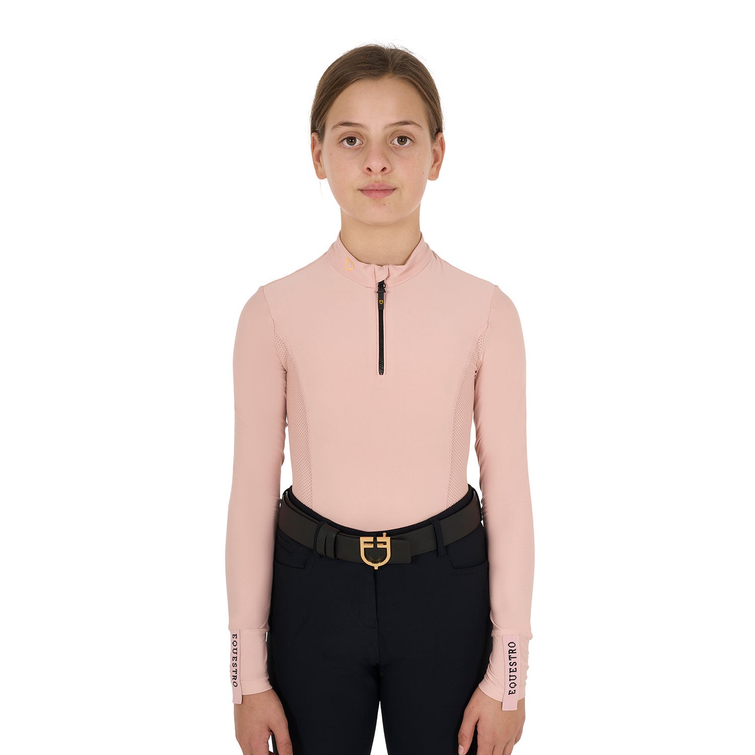 Equestro Girls' long-sleeved training base layer