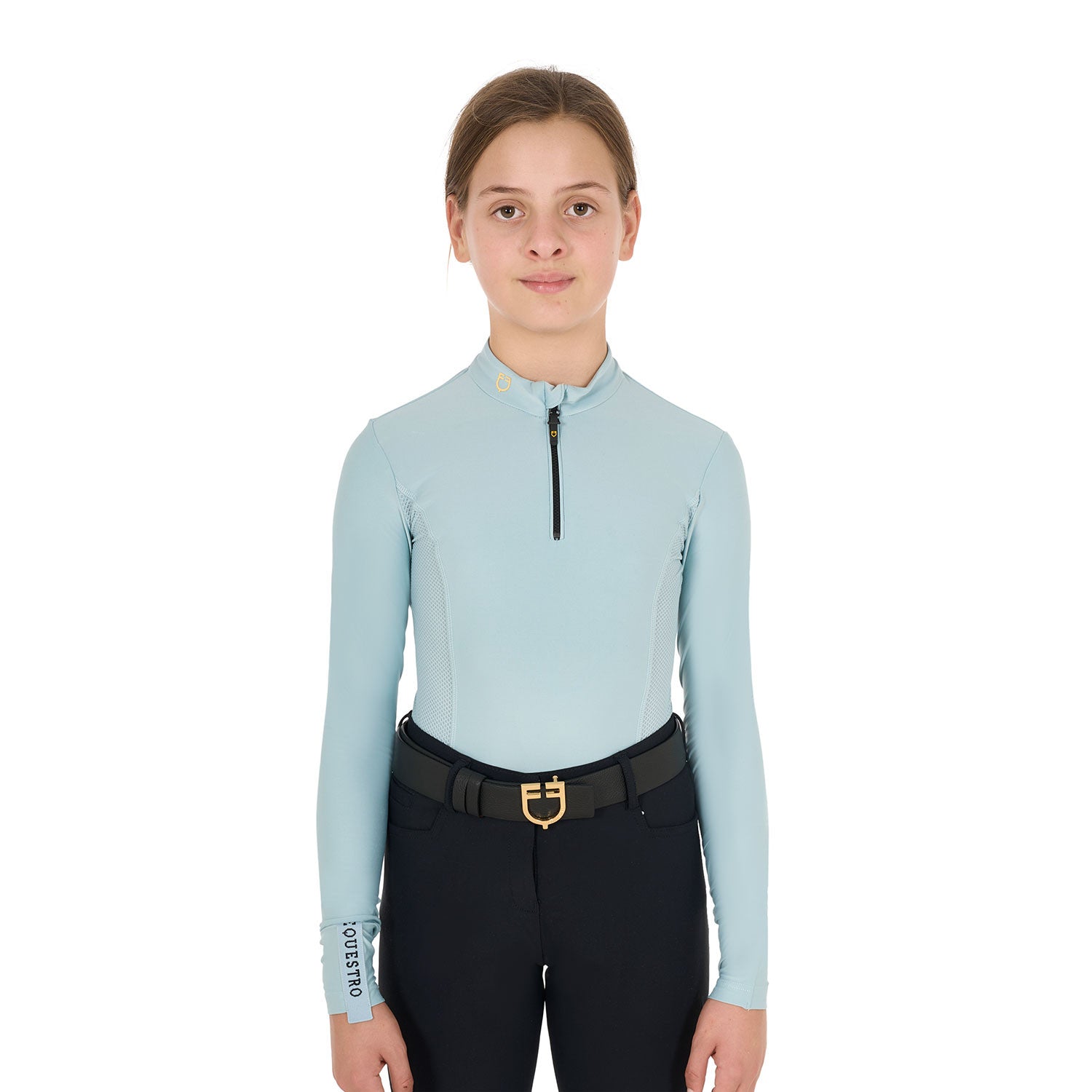 Equestro Girls' long-sleeved training base layer