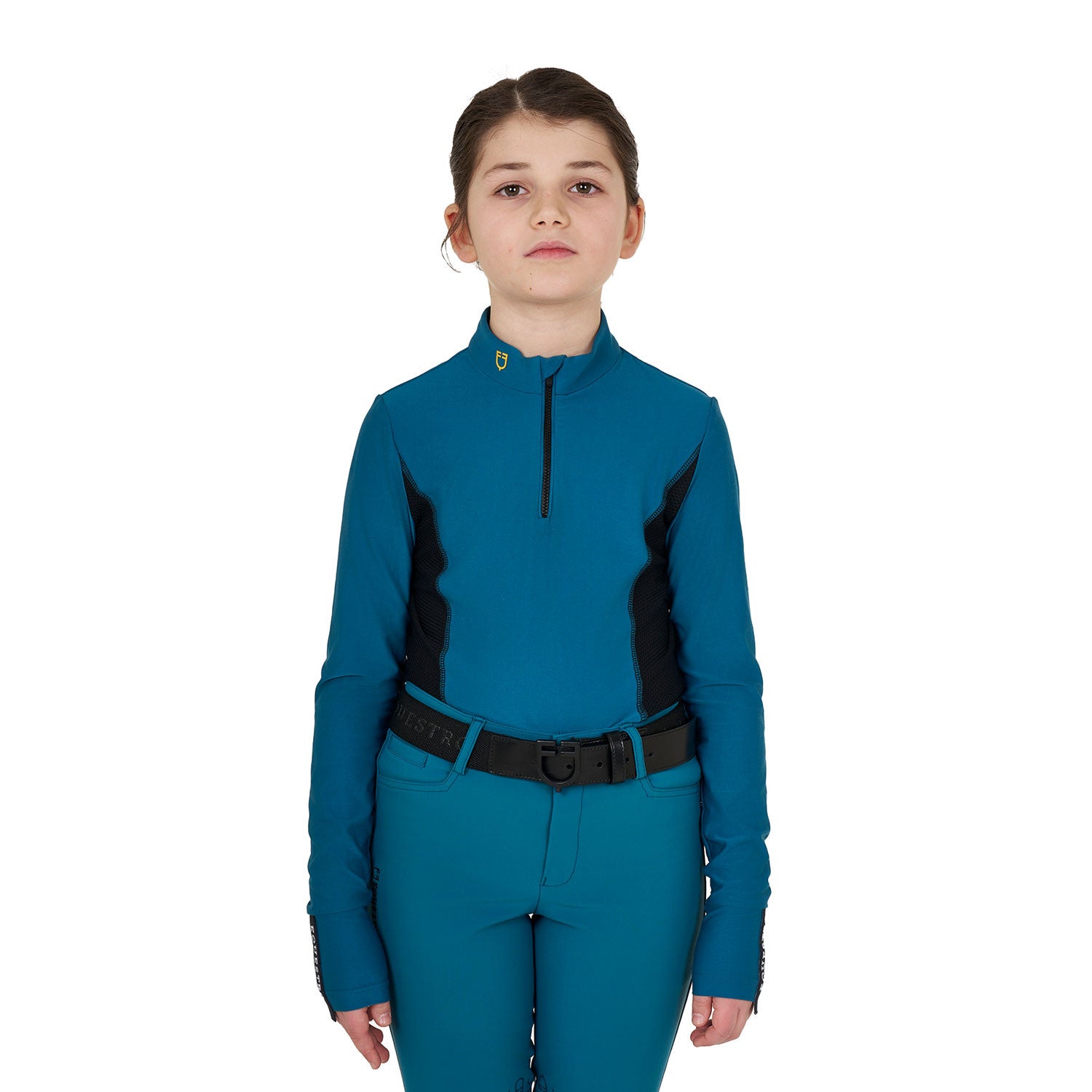 Equestro Girls' long-sleeved training base layer