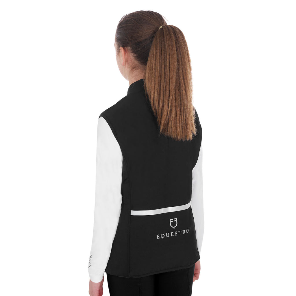 Girls' slim fit vest in technical fabric