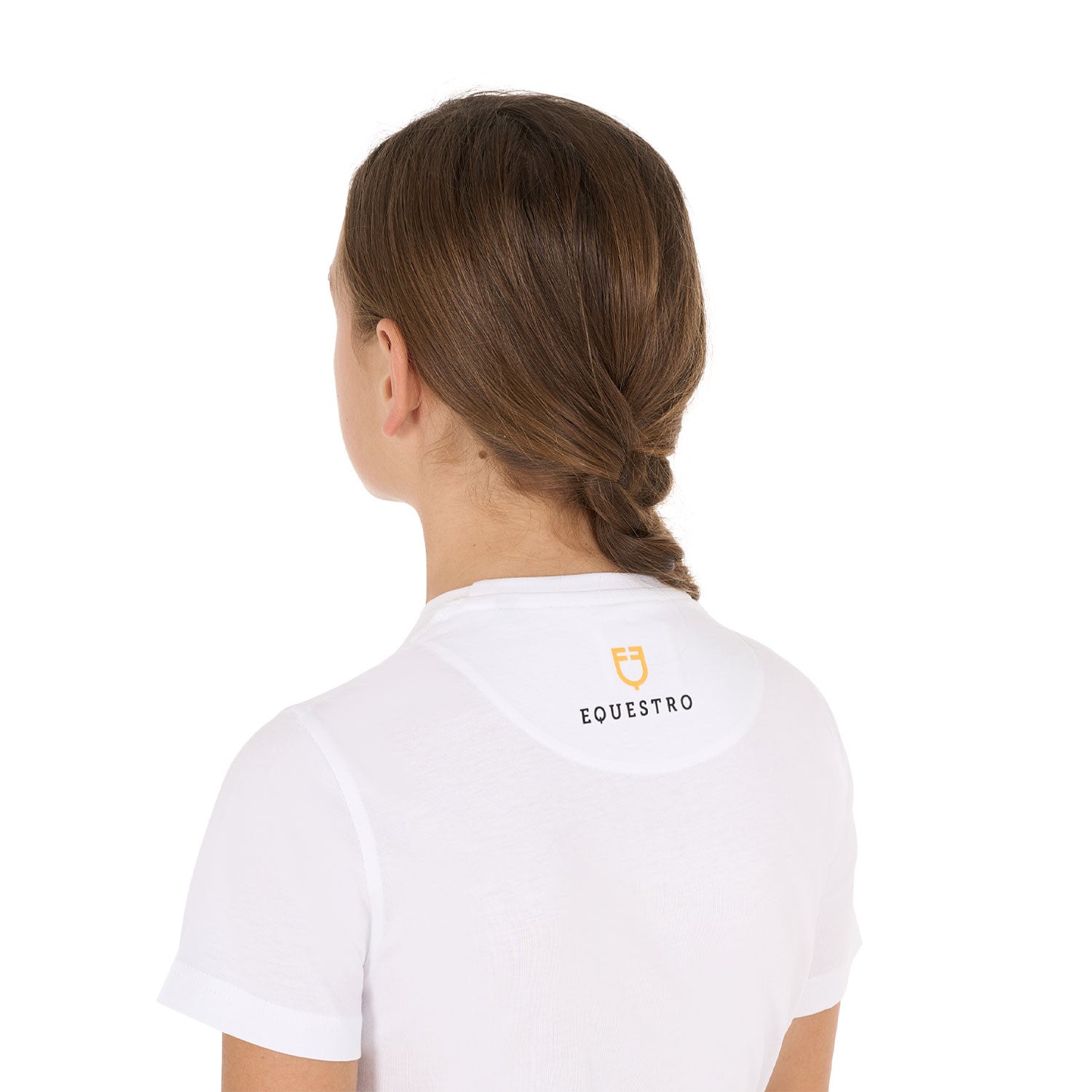 Girls' slim fit T-shirt rose glitter logo