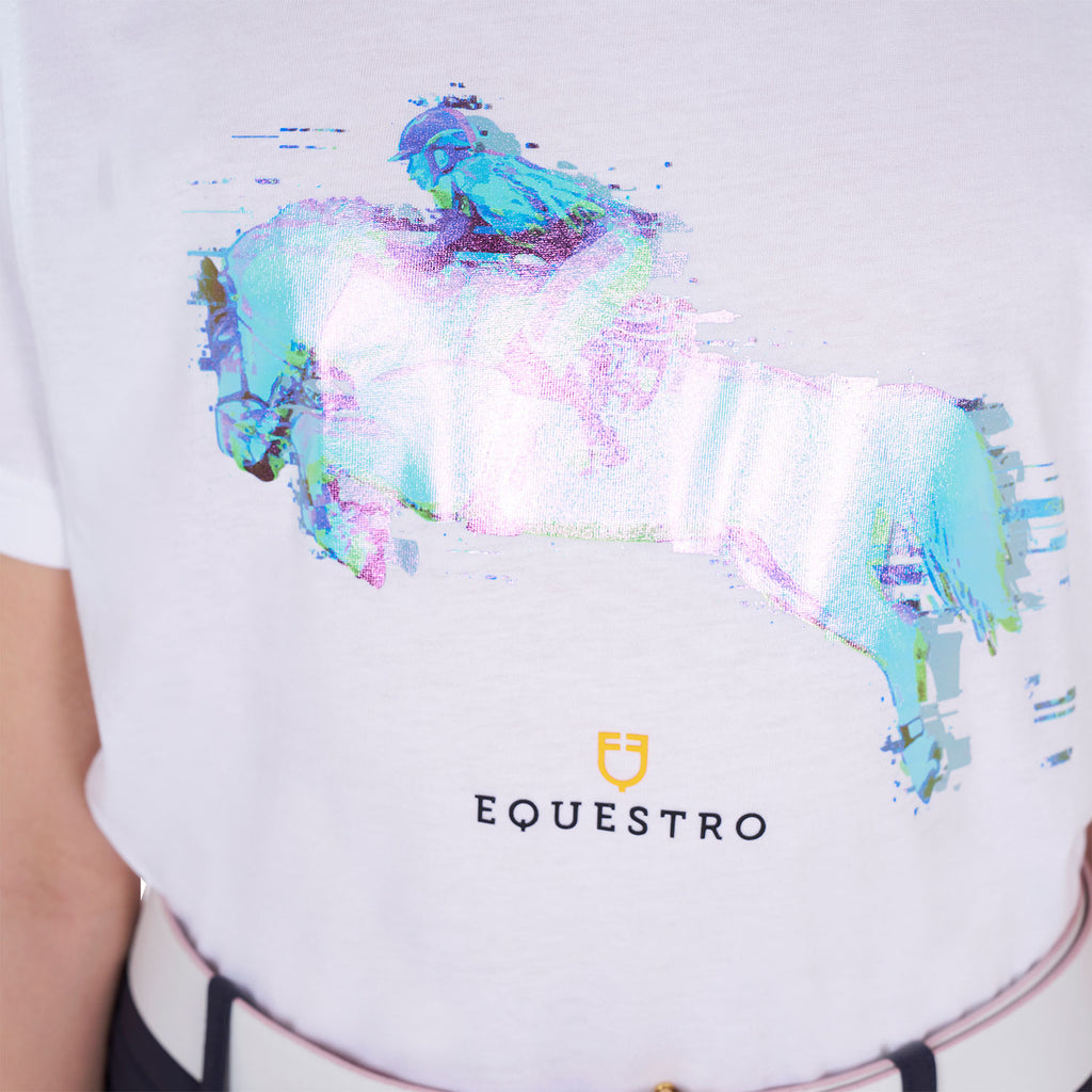 Girls' slim fit t-shirt Jump print