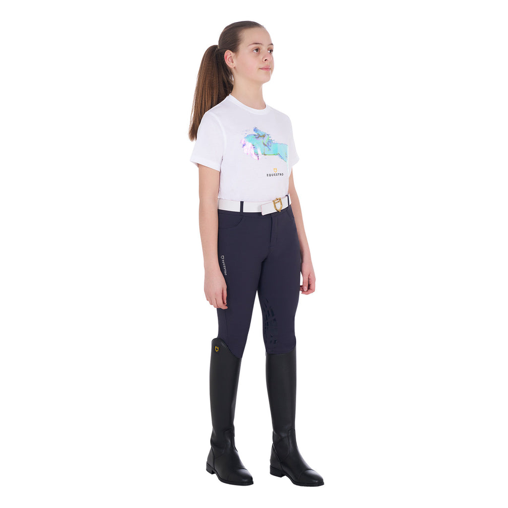 Girls' slim fit t-shirt Jump print