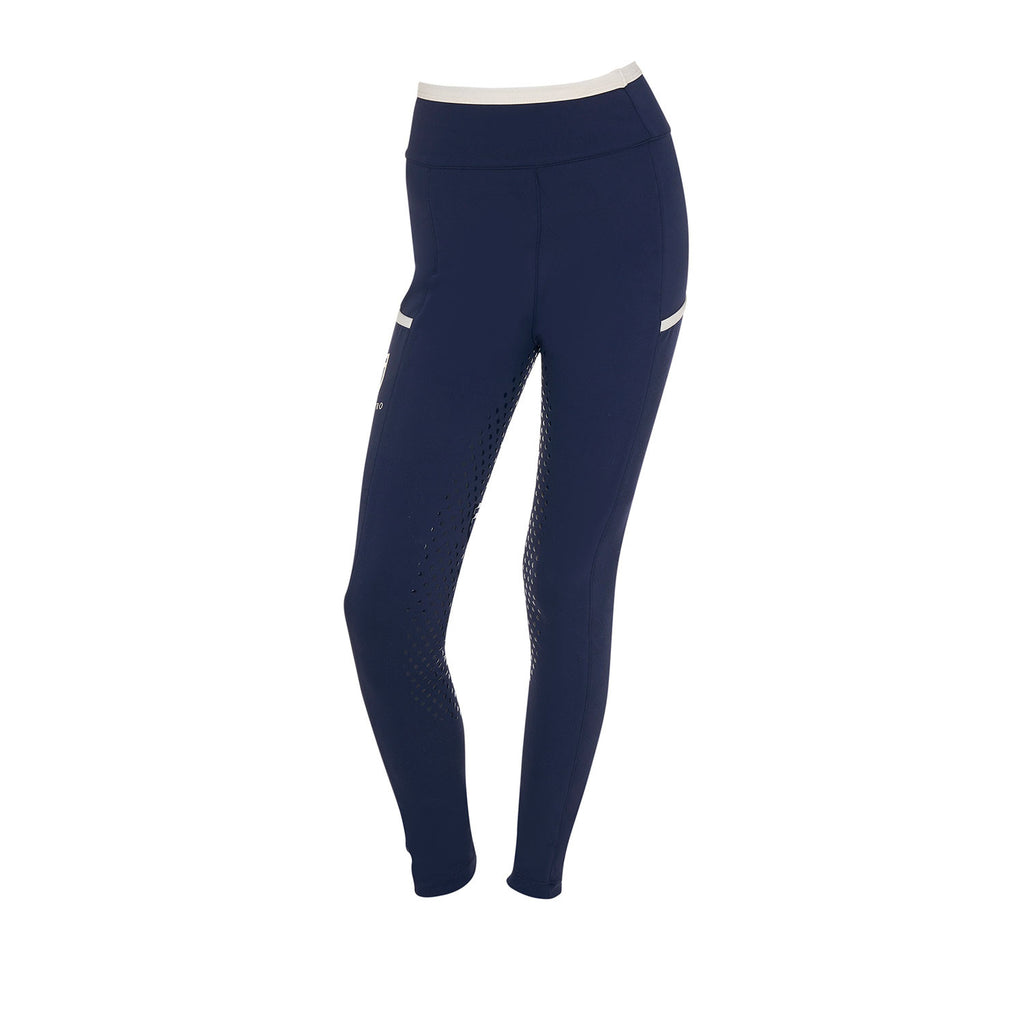 Girls' leggings with perforated decorations