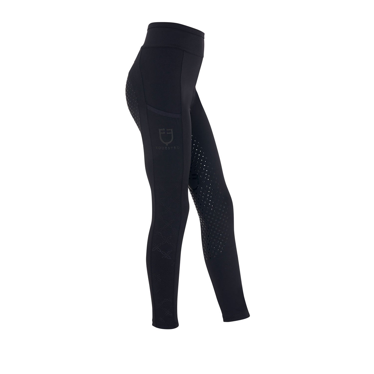 Girls' leggings with perforated decorations