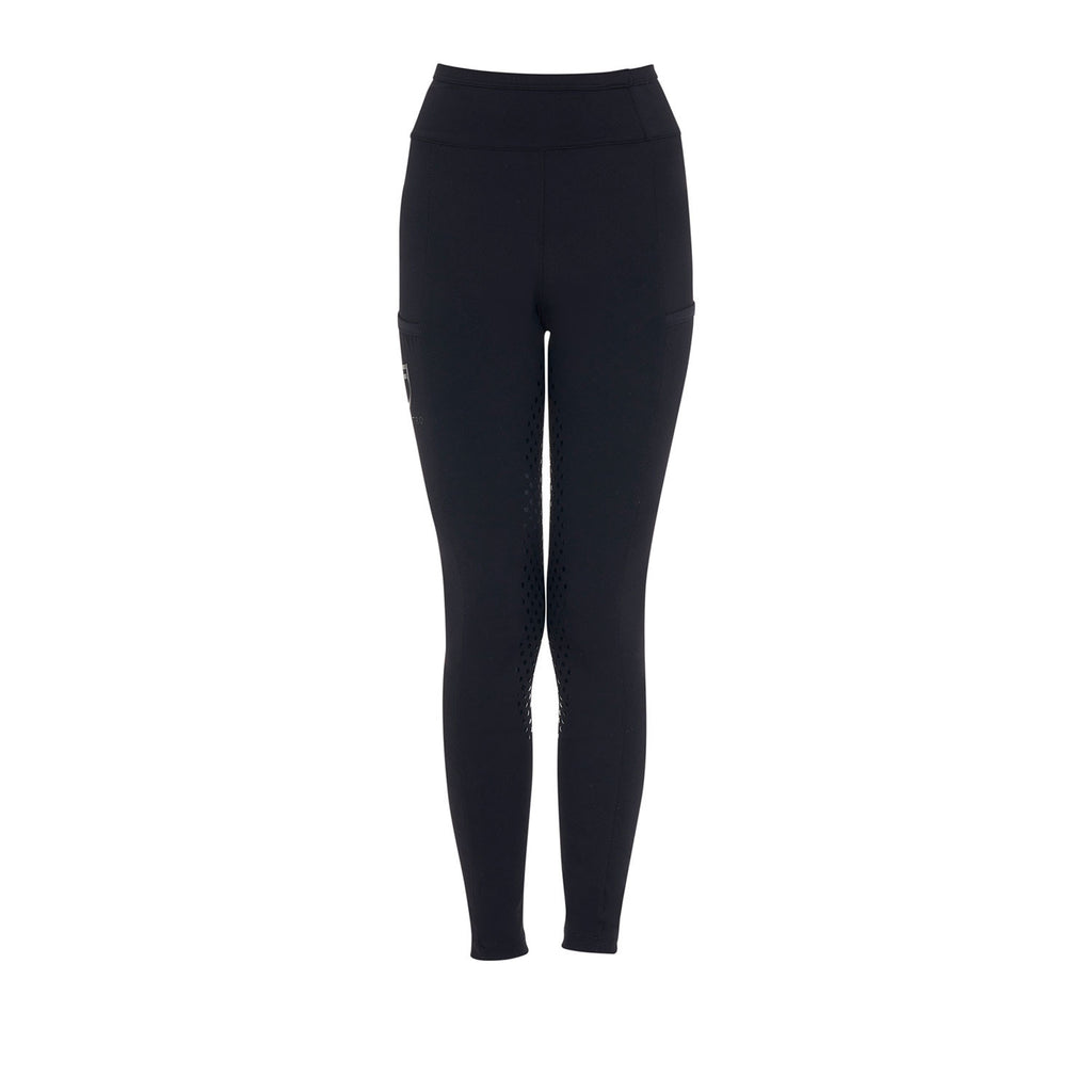 Girls' leggings with perforated decorations