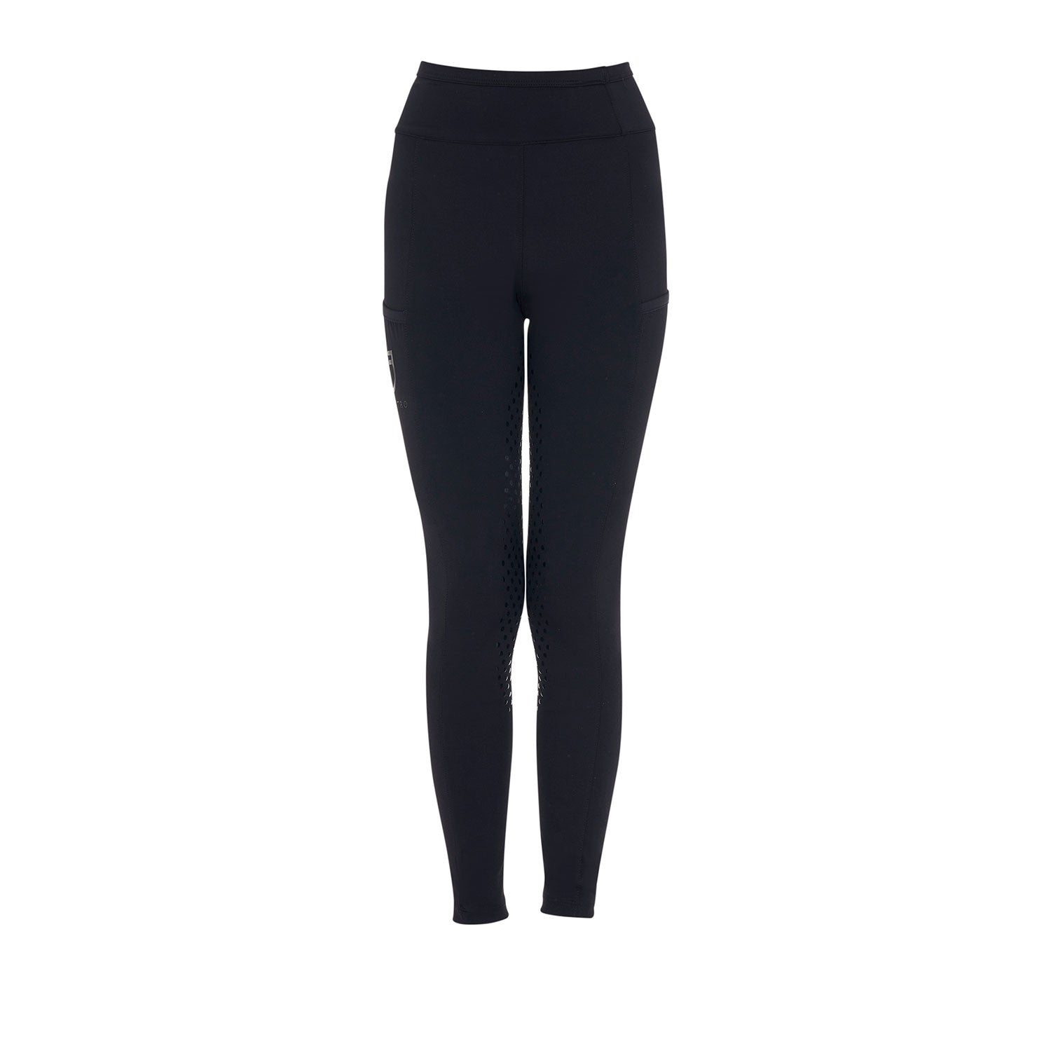 Girls' leggings with perforated decorations