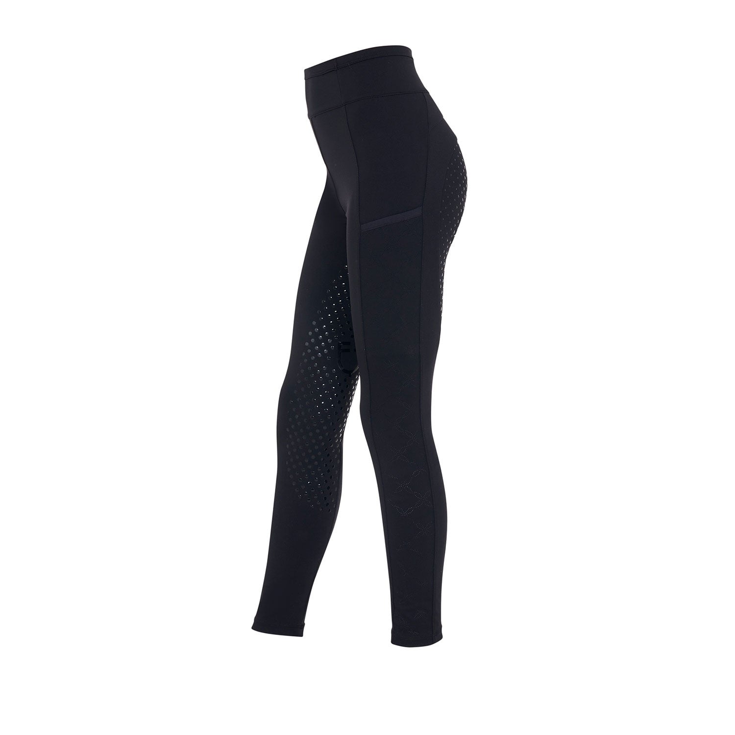 Girls' leggings with perforated decorations