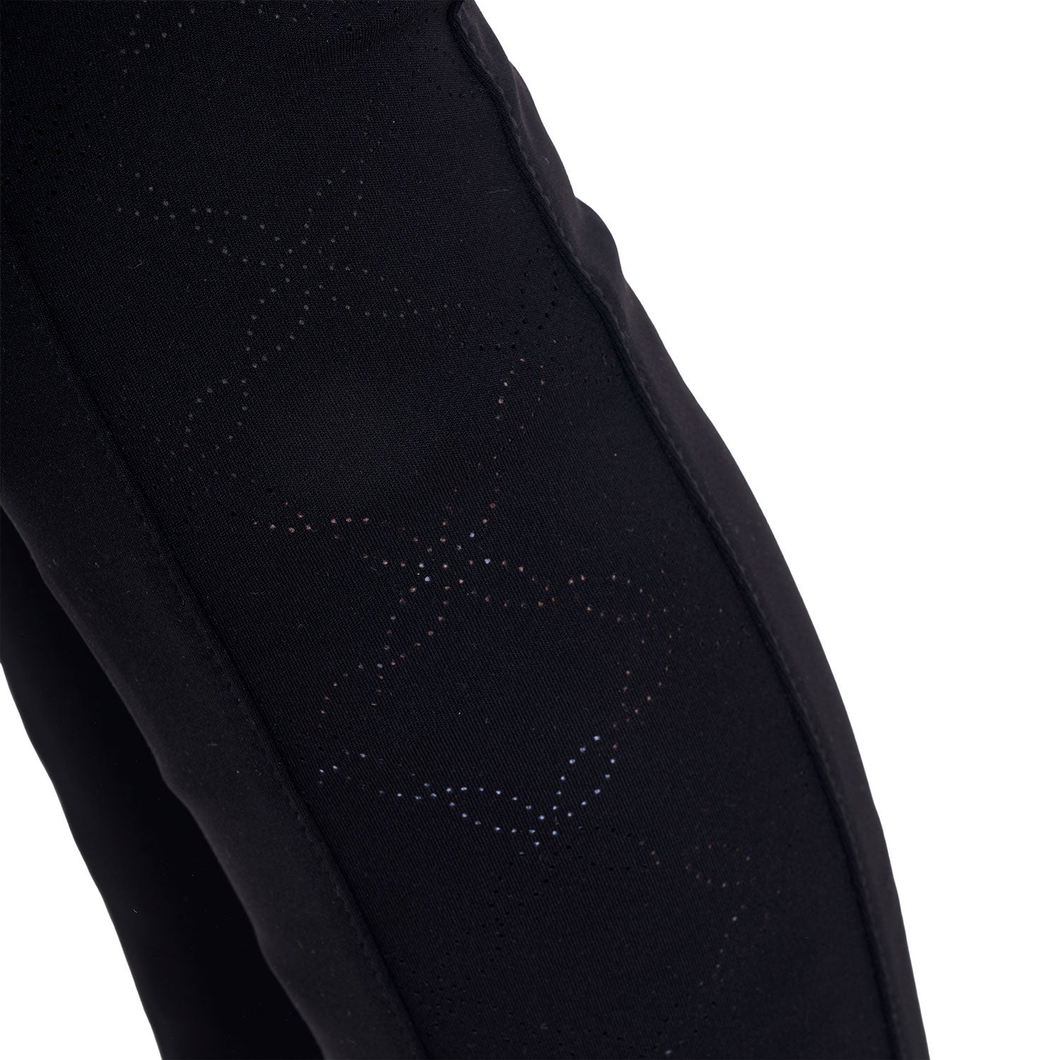 Girls' leggings with perforated decorations