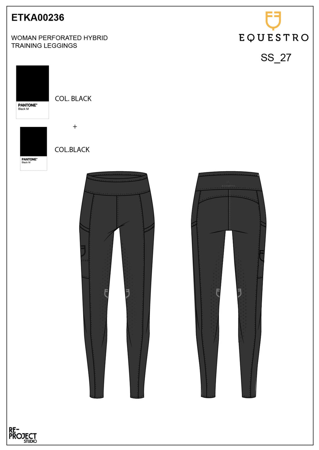 Girls' leggings with perforated decorations