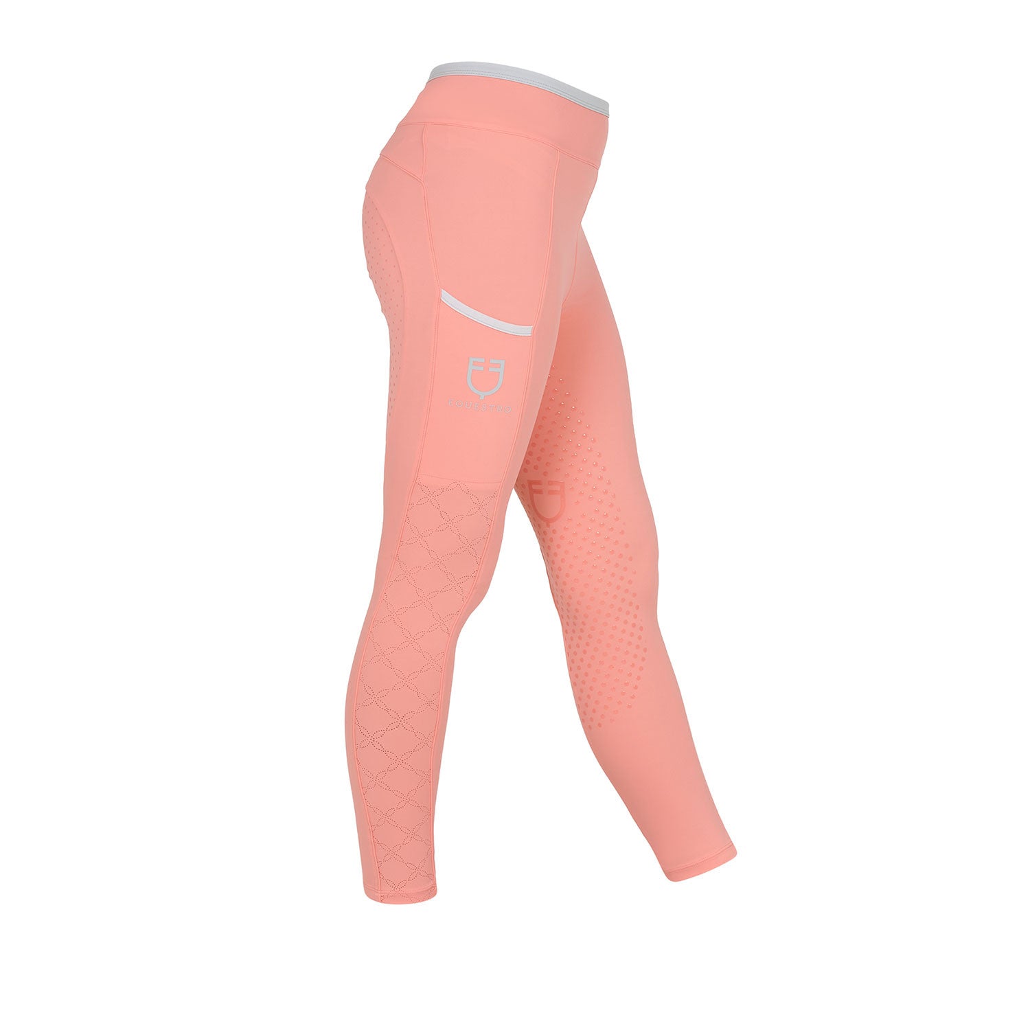 Equestro Girls' leggings with perforated decorations