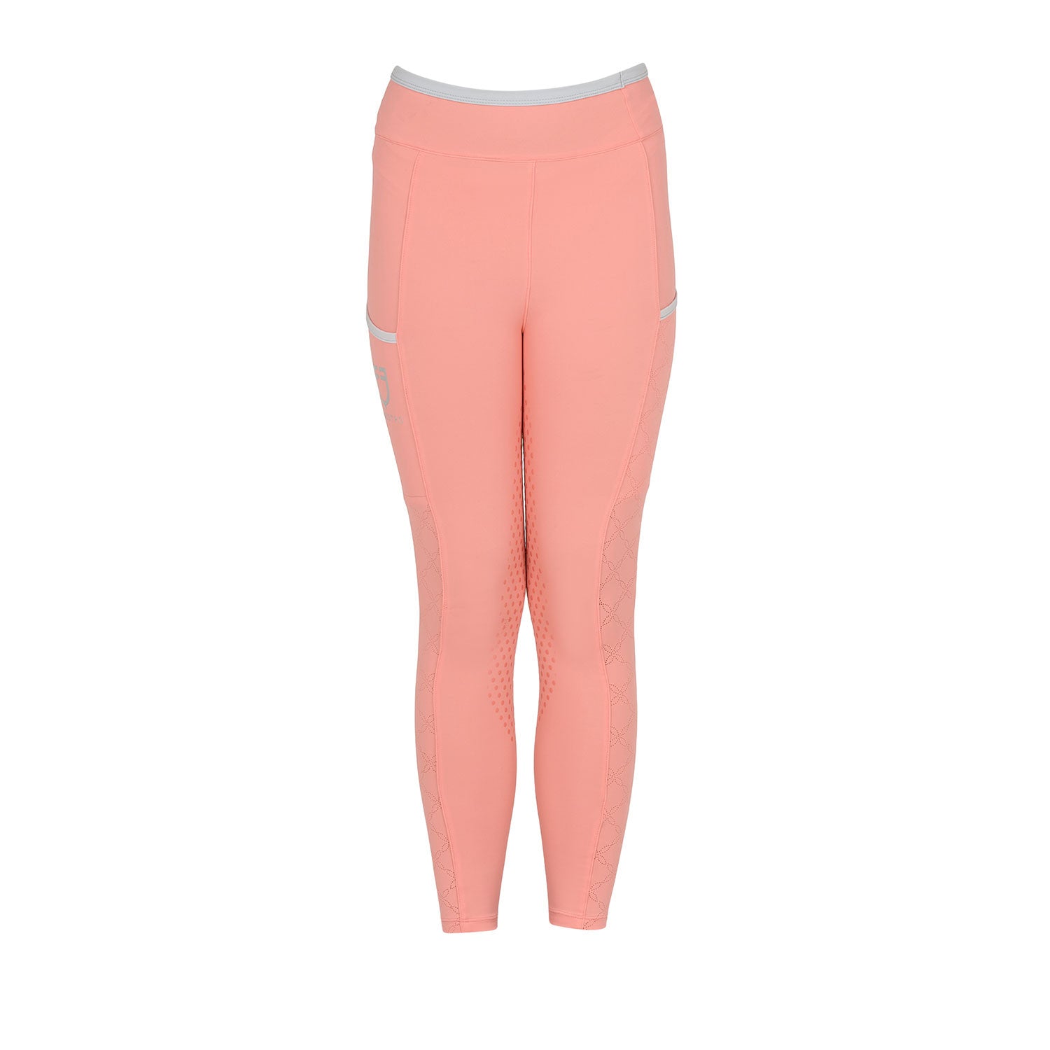 Girls' leggings with perforated decorations