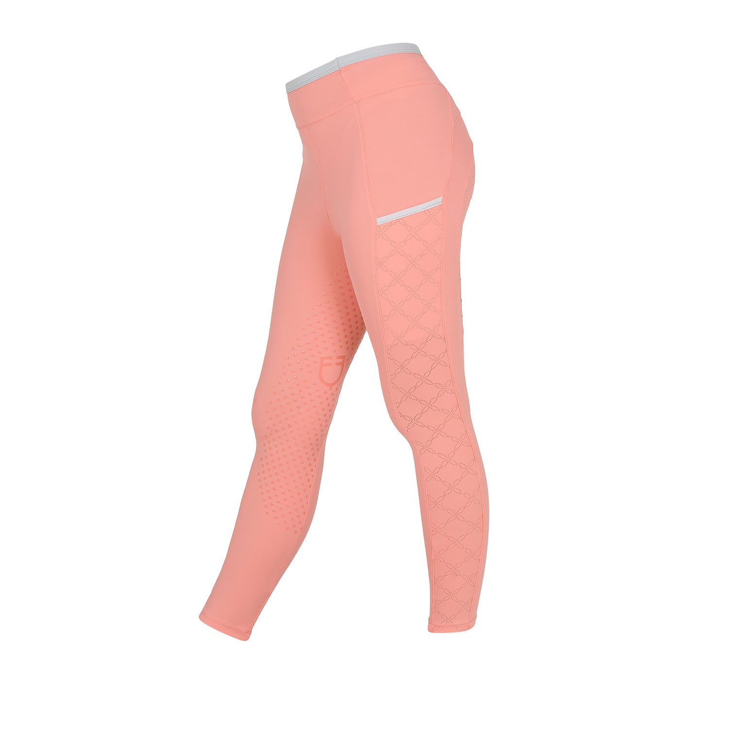 Girls' leggings with perforated decorations