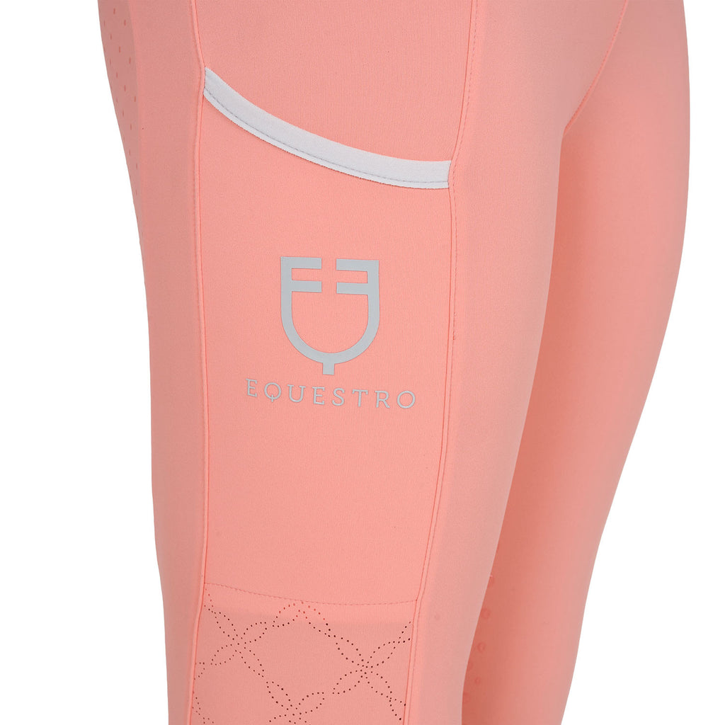 Girls' leggings with perforated decorations