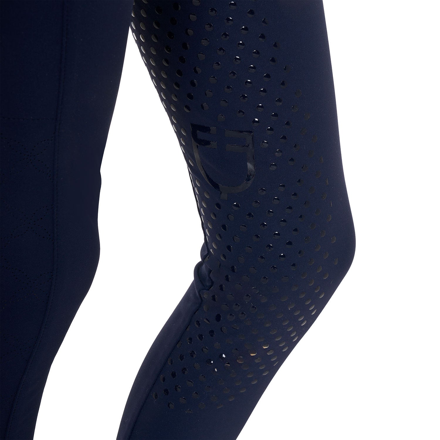 Girls' leggings with perforated decorations