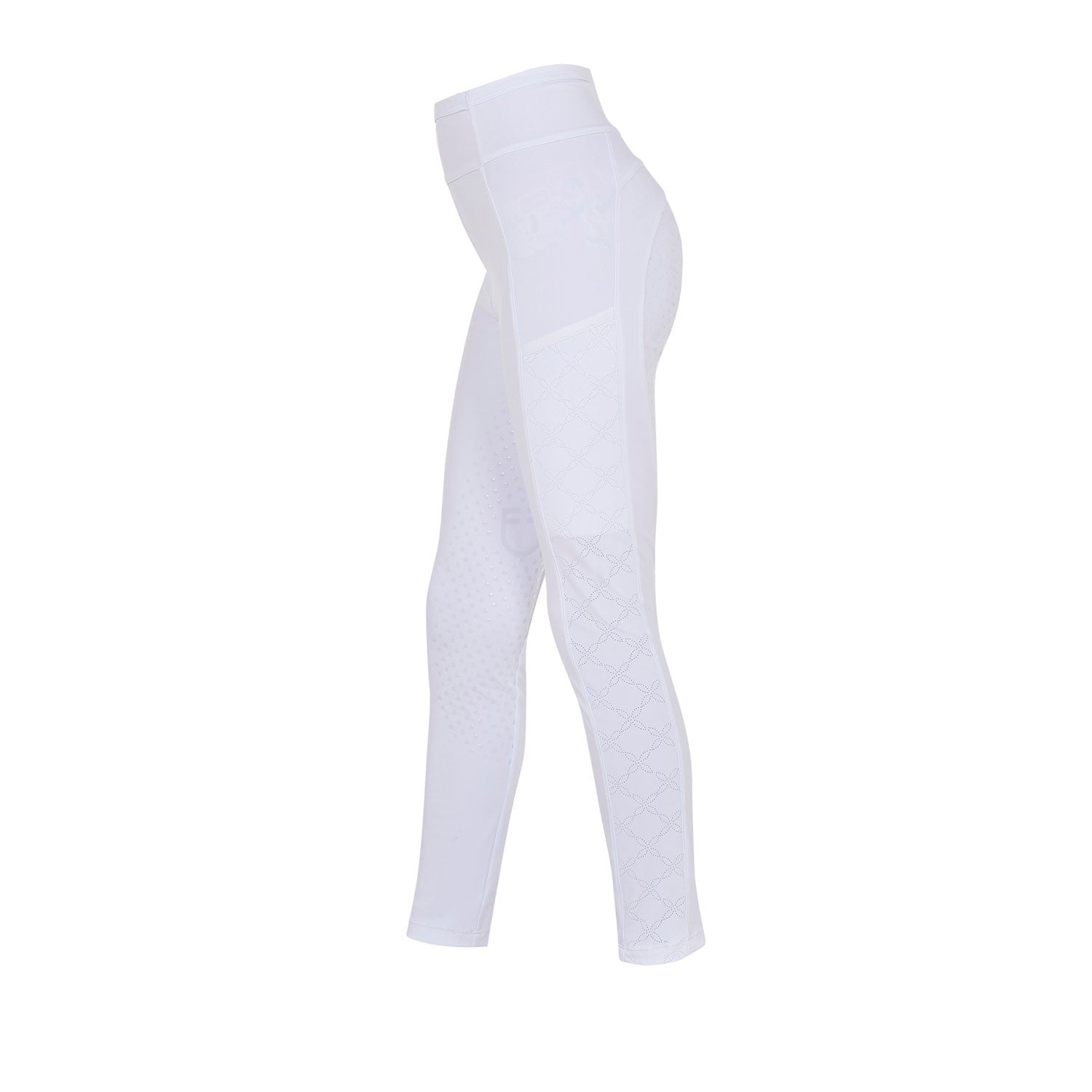 Girls' leggings with perforated decorations