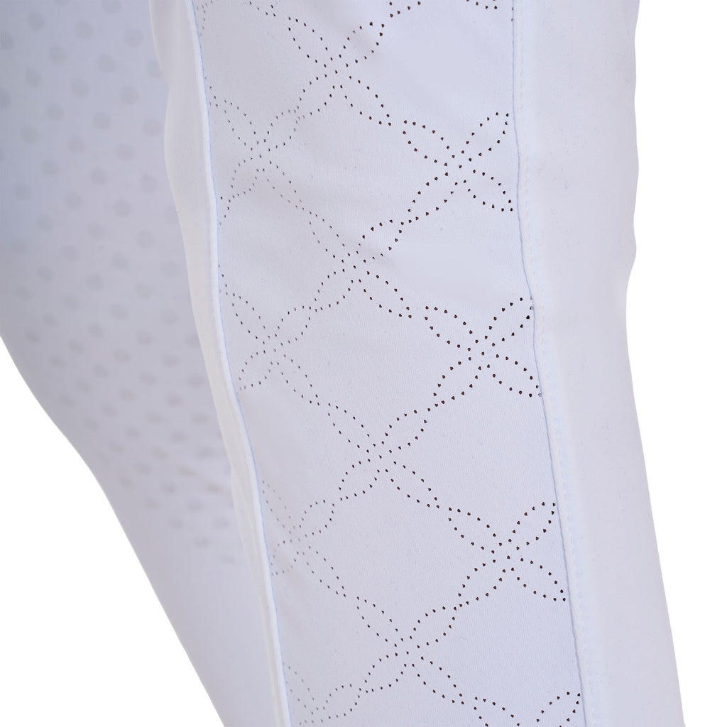Girls' leggings with perforated decorations