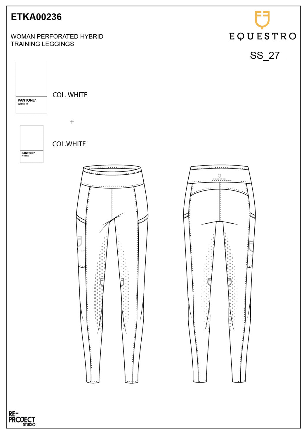 Girls' leggings with perforated decorations