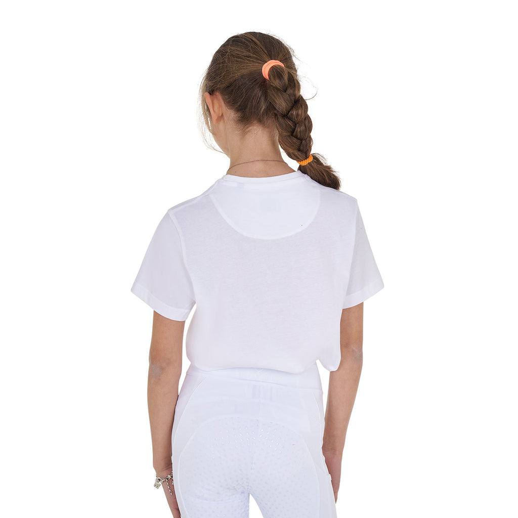 Girls' Monaco cotton T-shirt with rhinestones