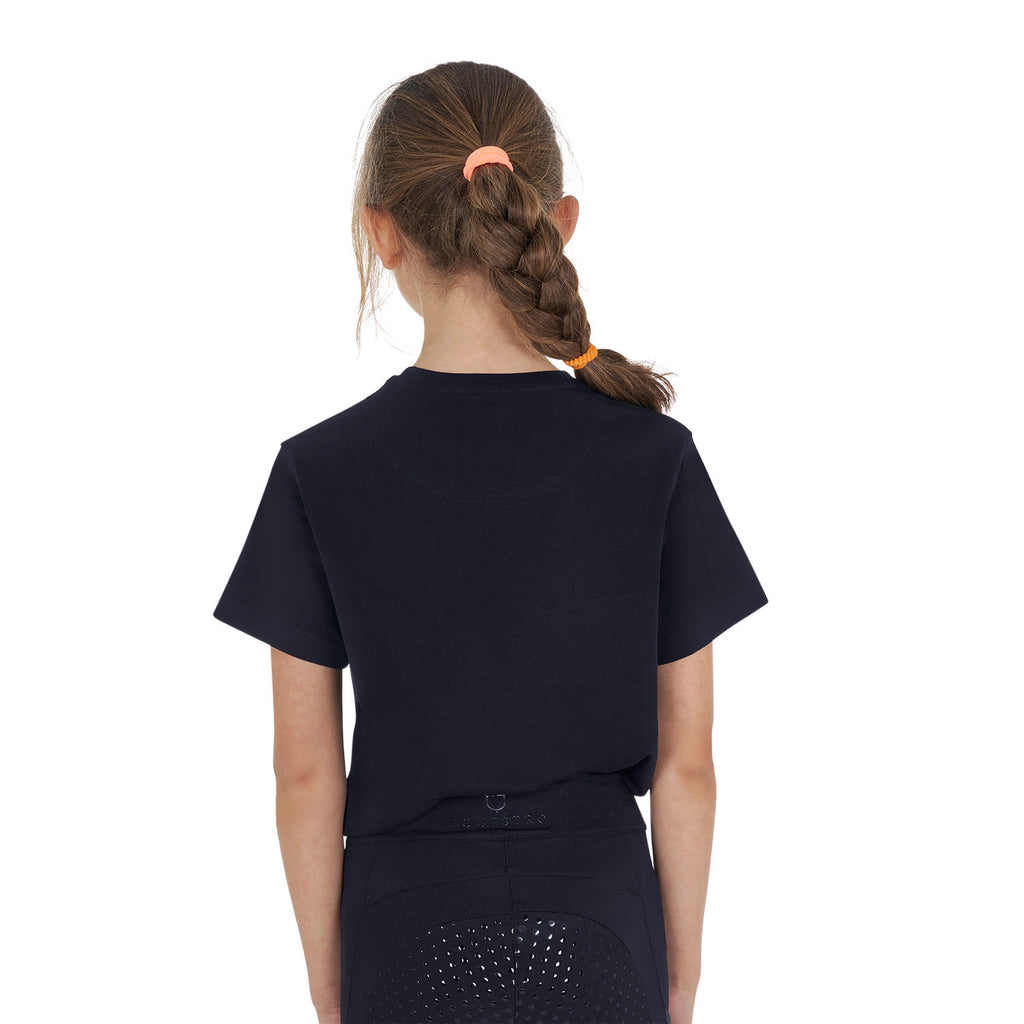 Girls' Ready To The Party cotton T-shirt with rhinestones