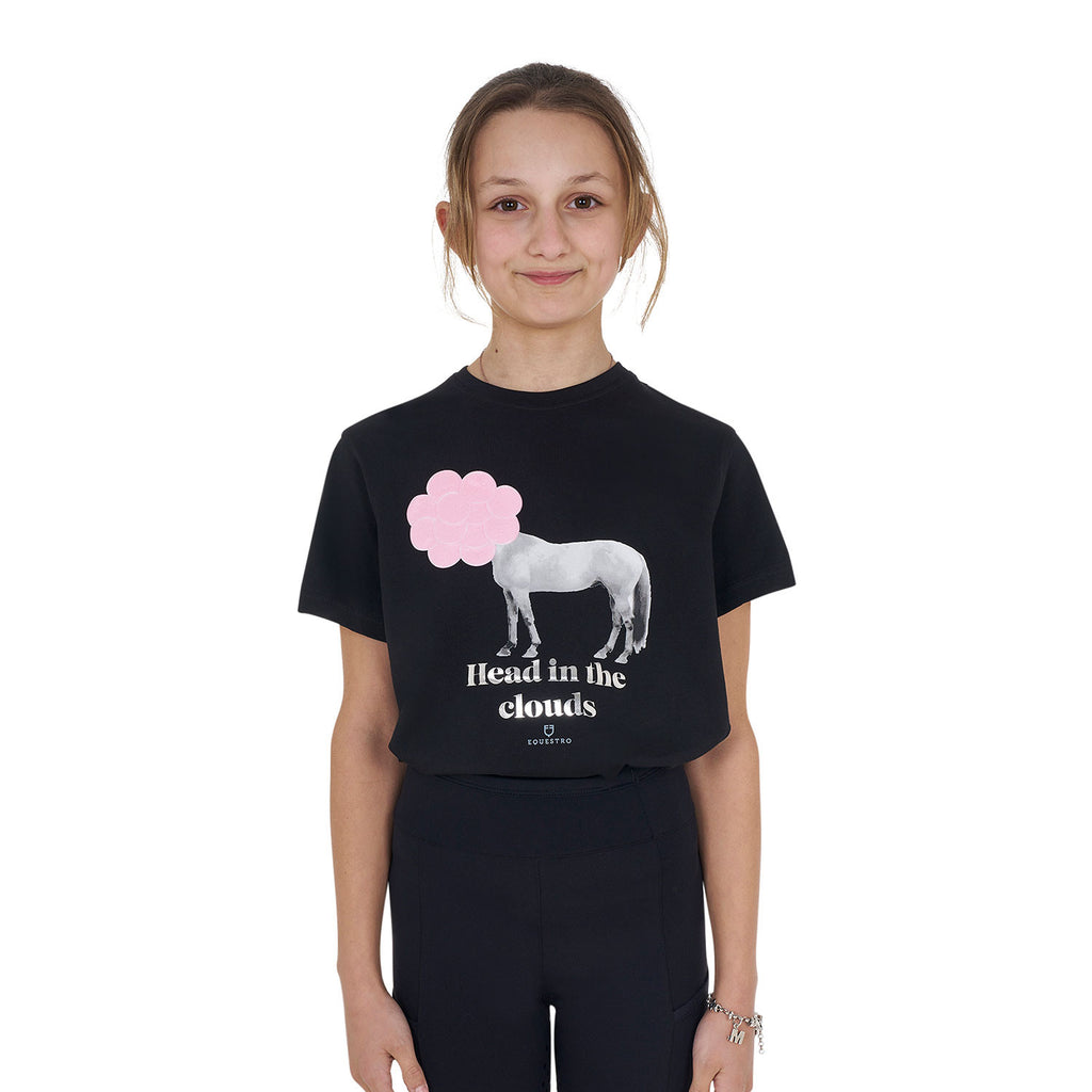 Girls' Head In The Clouds cotton T-shirt