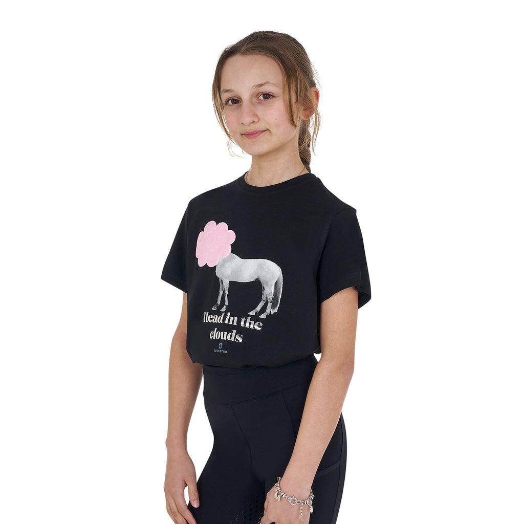 Girls' Head In The Clouds cotton T-shirt