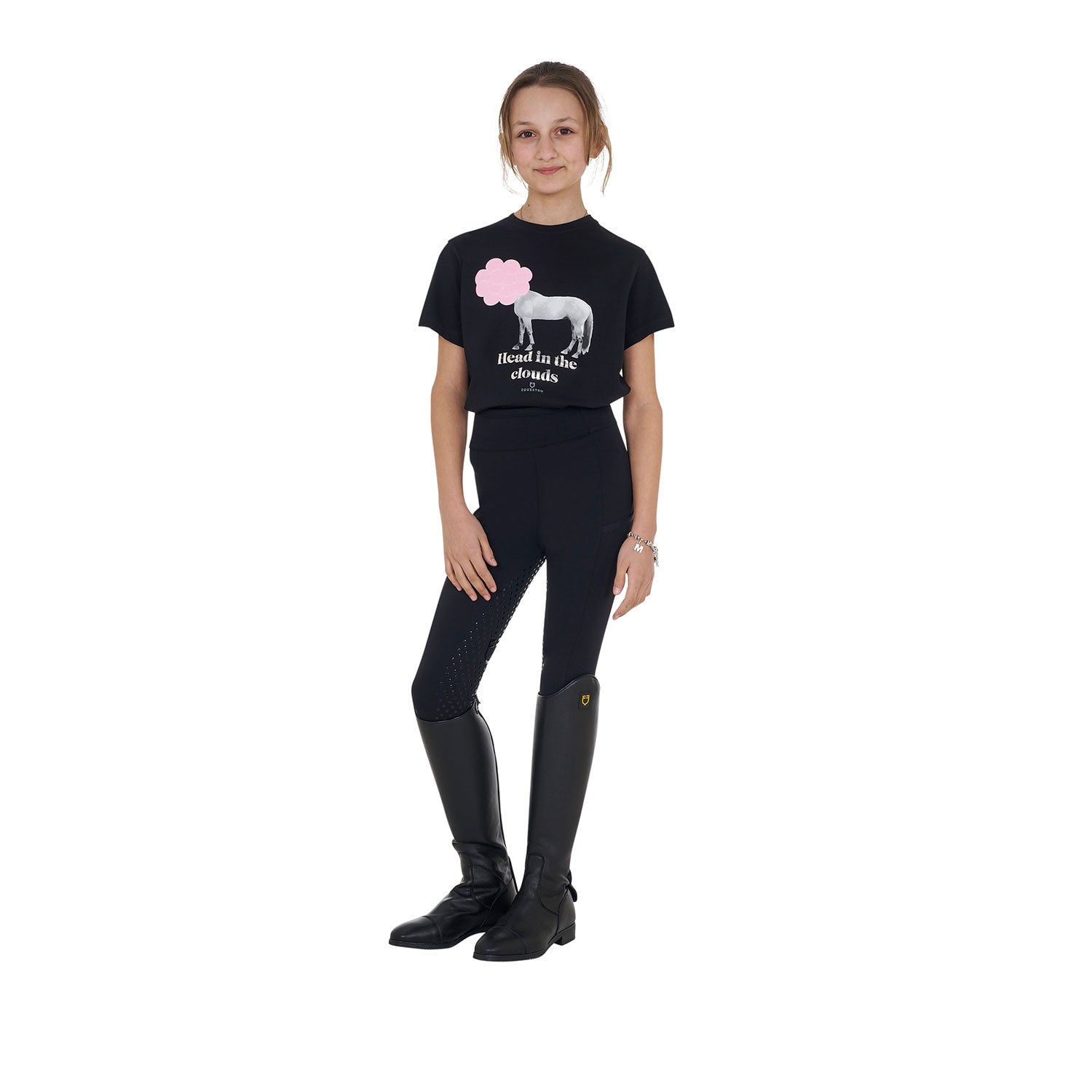 Girls' Head In The Clouds cotton T-shirt