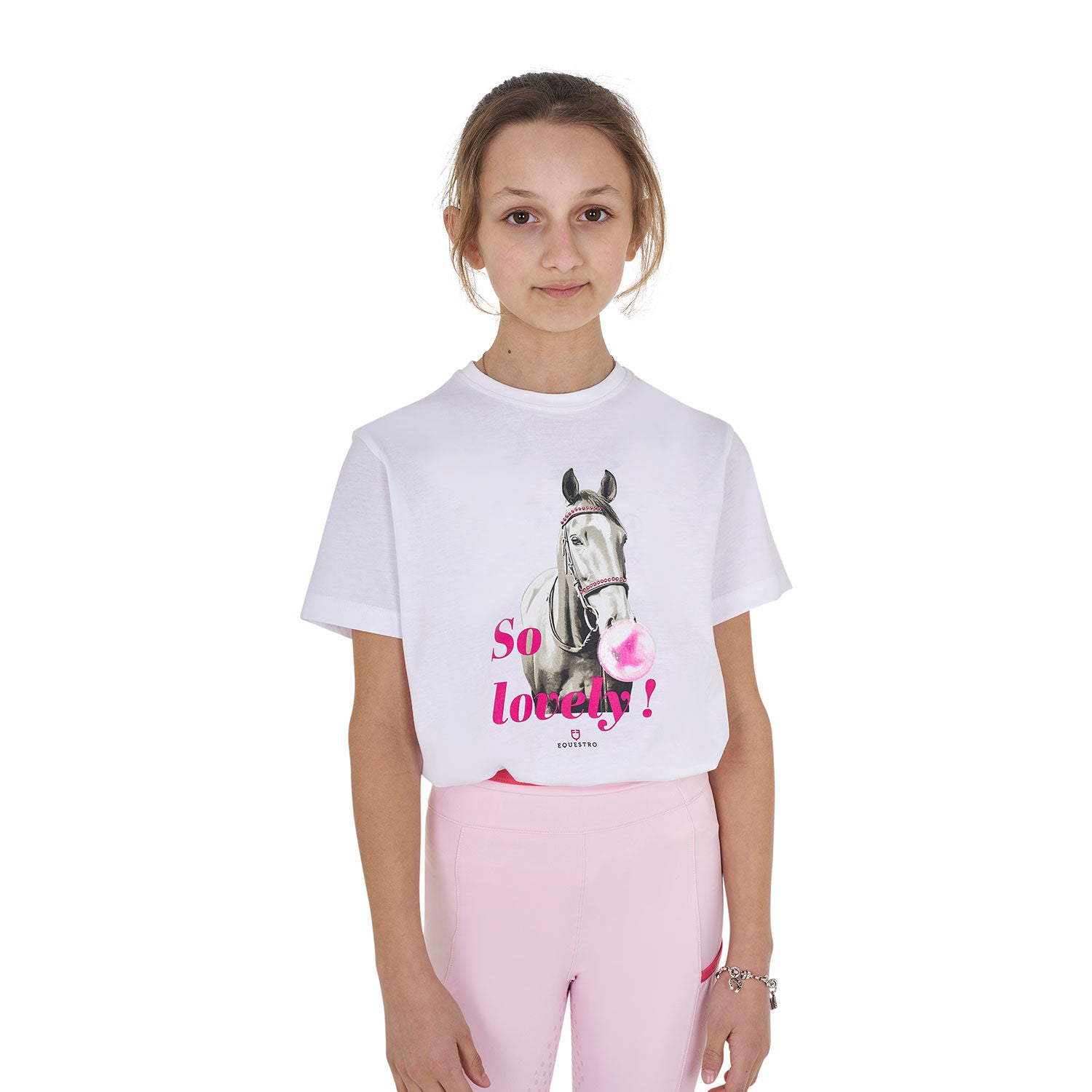 Equestro Girls' So Lovely cotton T-shirt