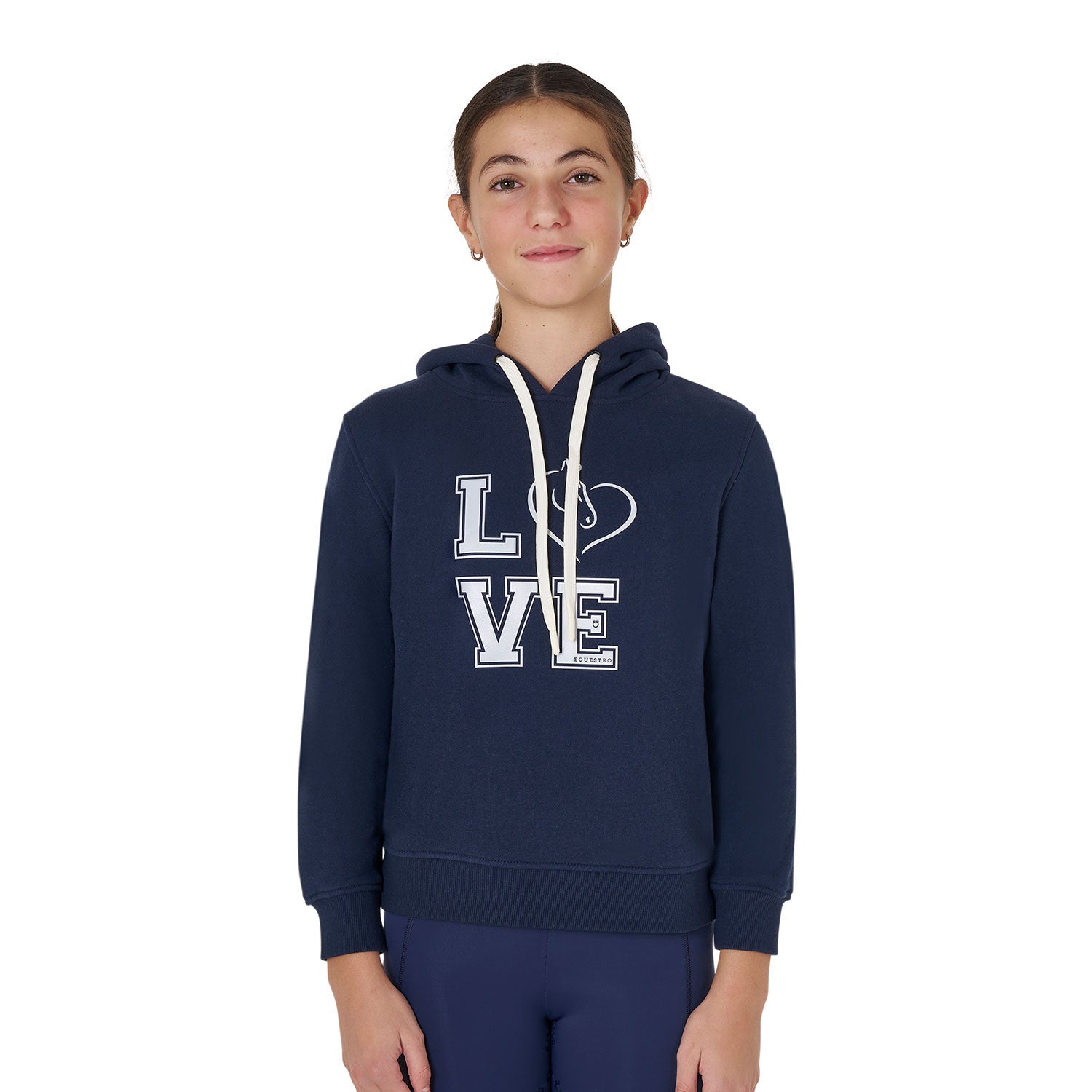 Equestro Girls' Winter Love hooded sweatshirt