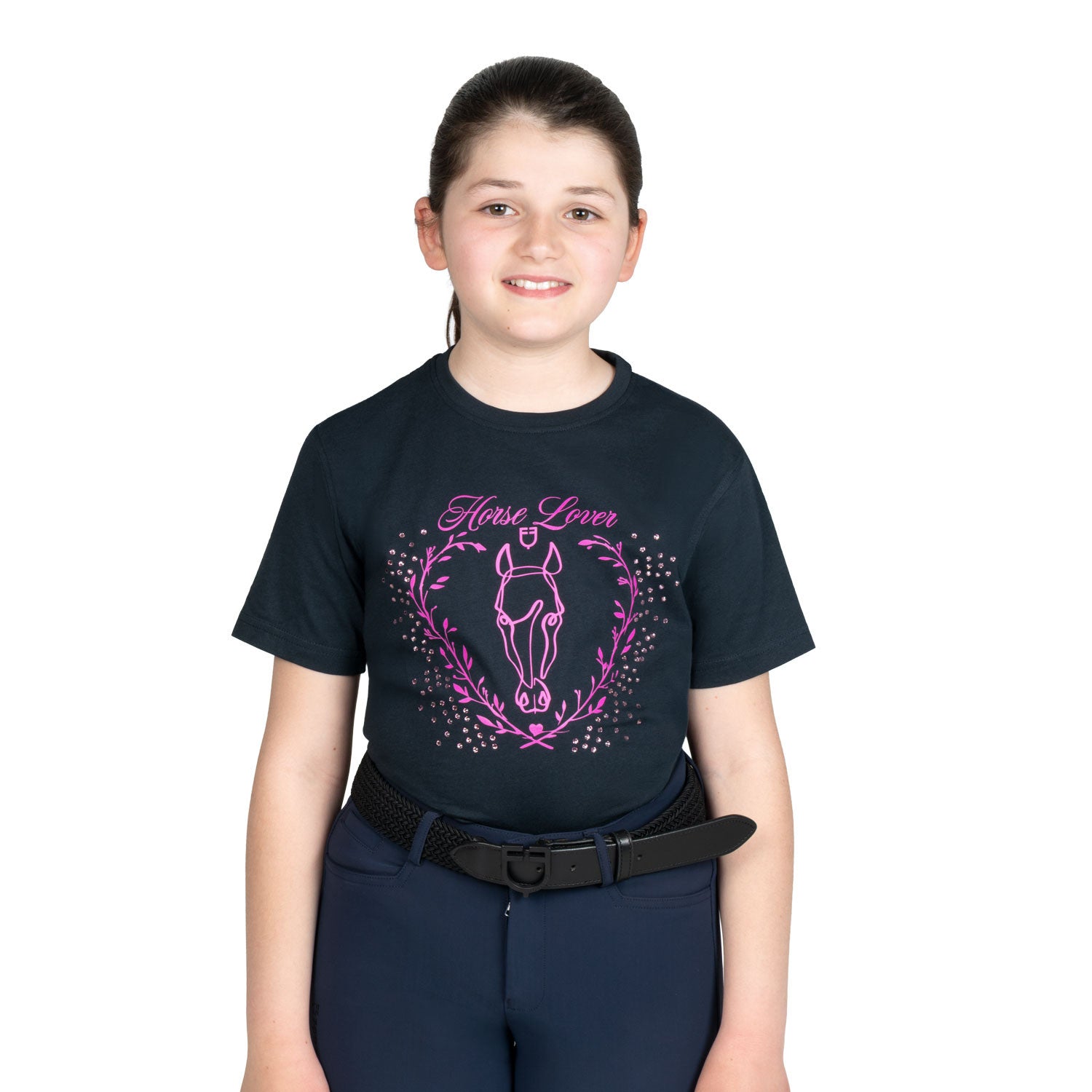 Equestro Girls' Horse Lover cotton T-shirt