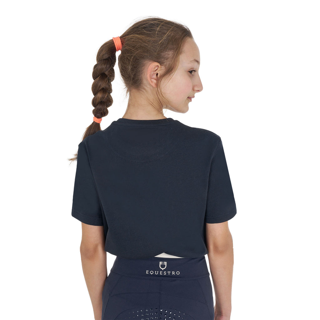 Girls' Flower Horse cotton T-shirt