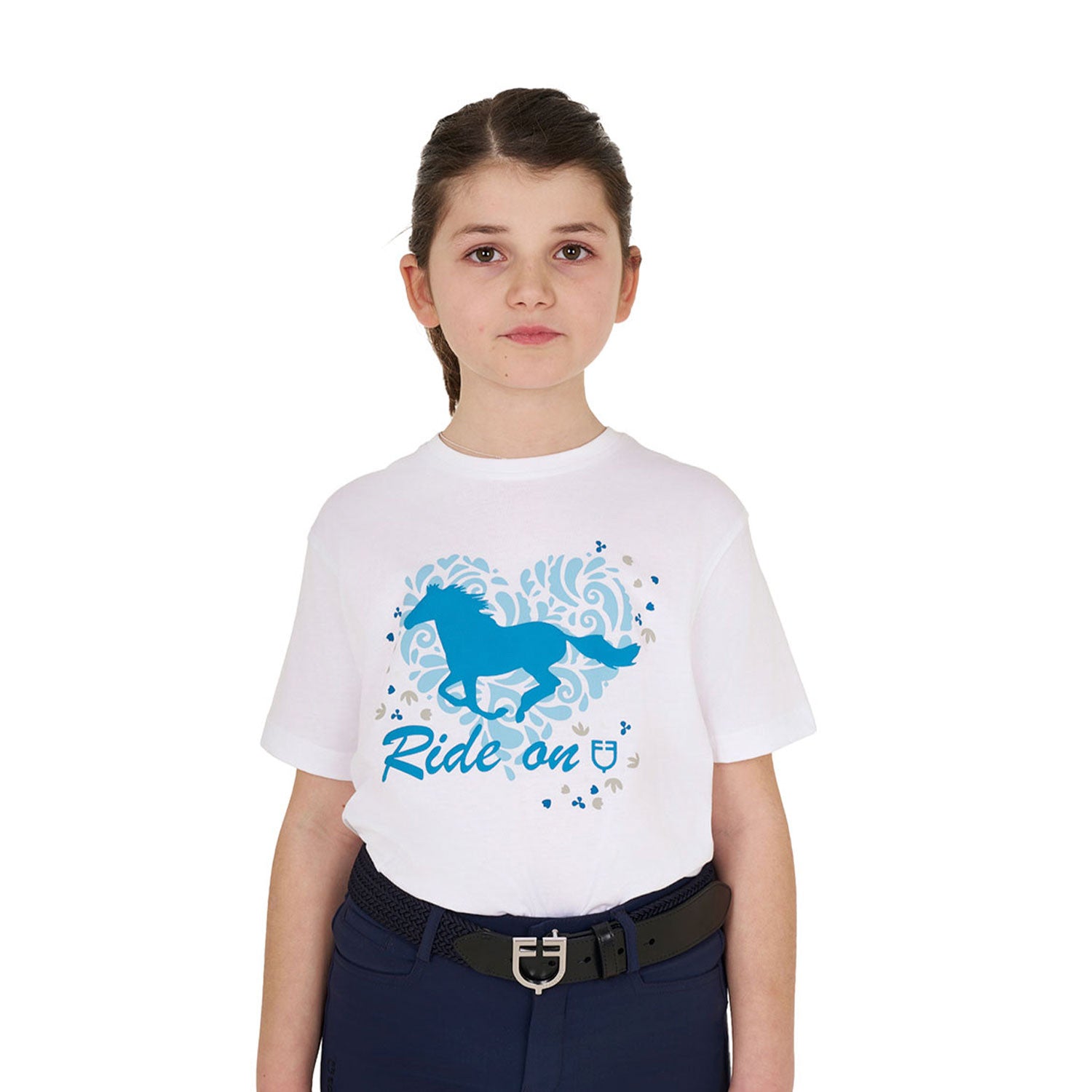 Equestro Girls' Ride On cotton T-shirt