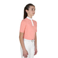 Girls' slim fit competition polo shirt with buttons