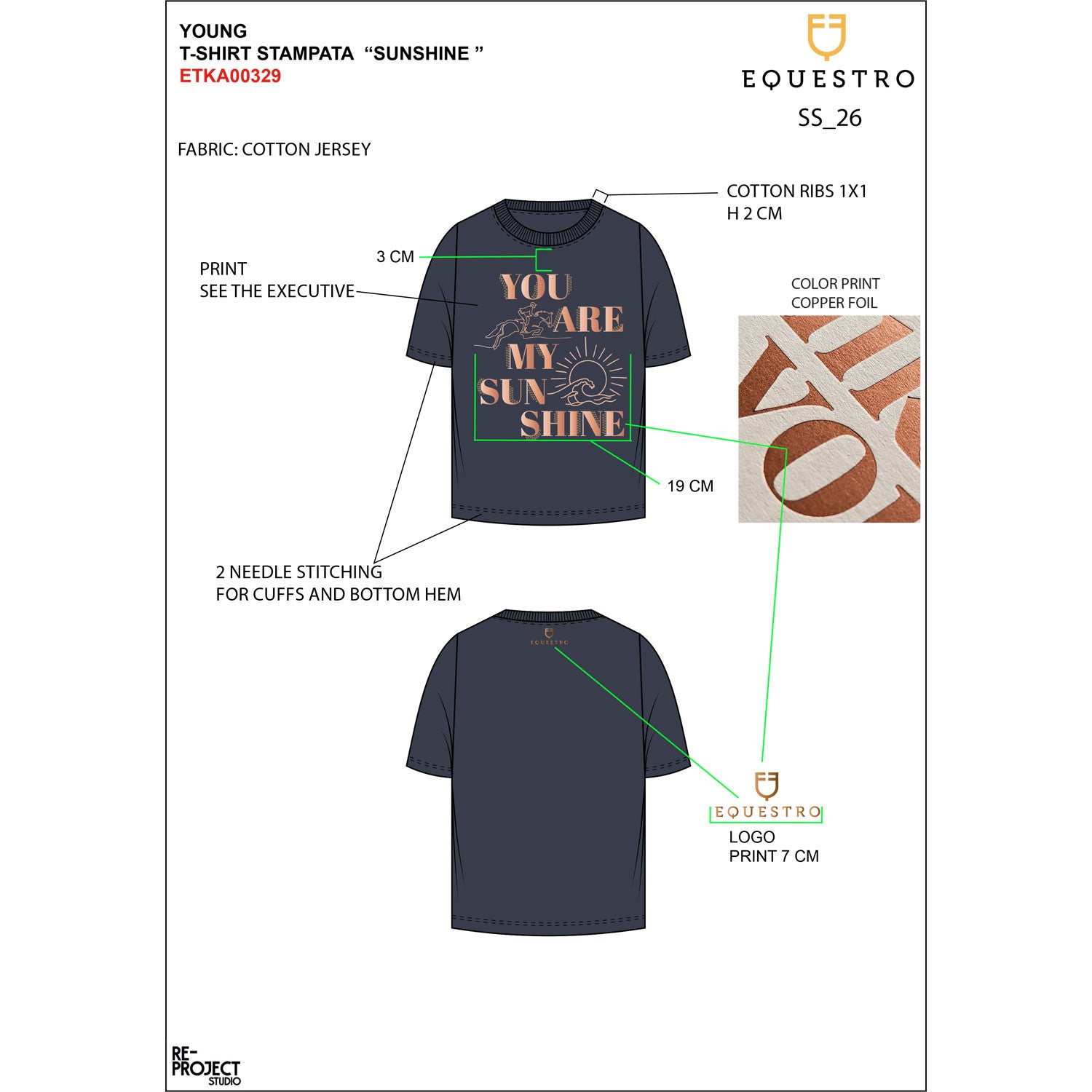 Girls' Sunshine cotton T-shirt