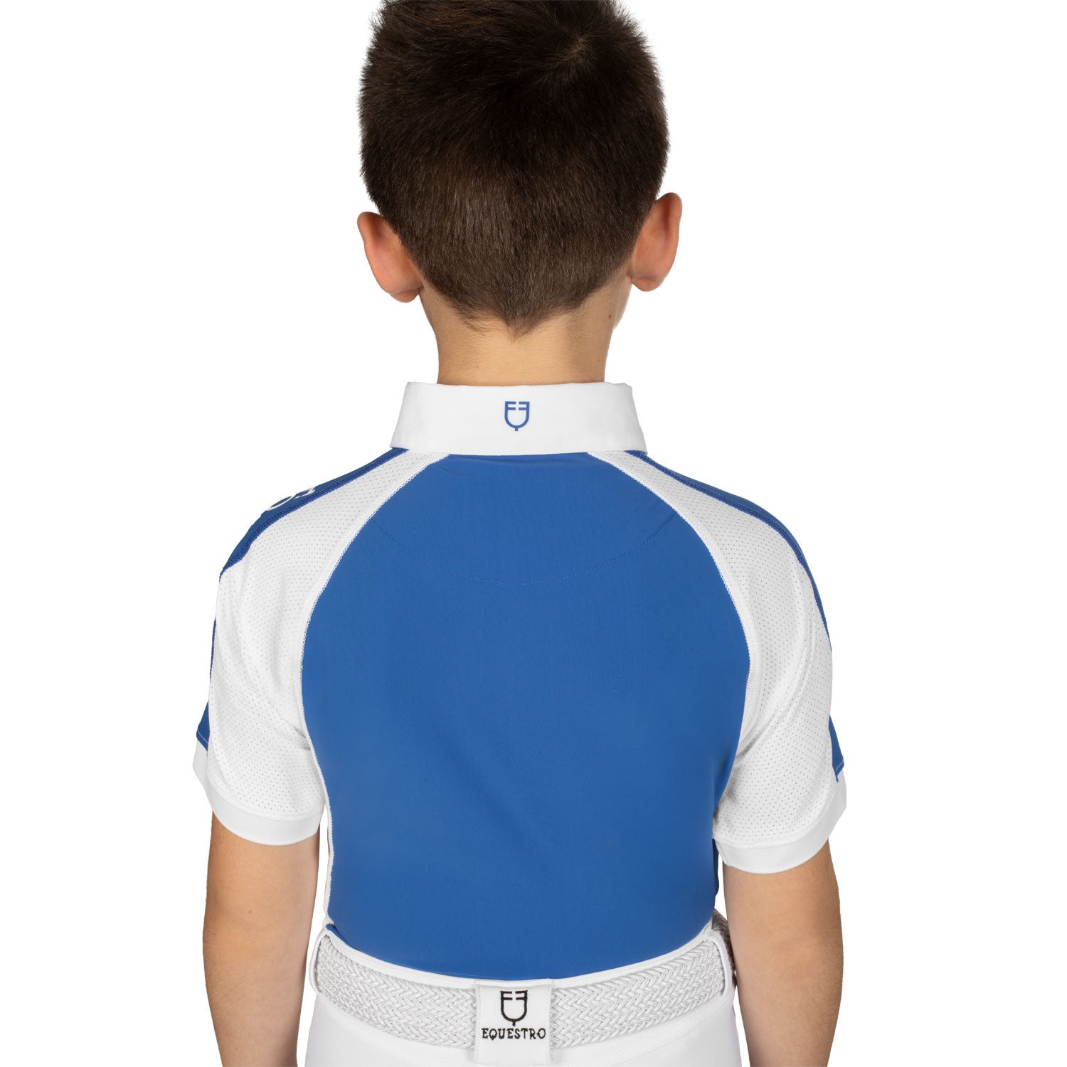 Boys' slim fit competition polo shirt four-buttons