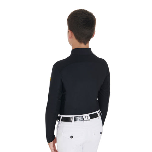 Equestro Boys' training base layer in technical fabric
