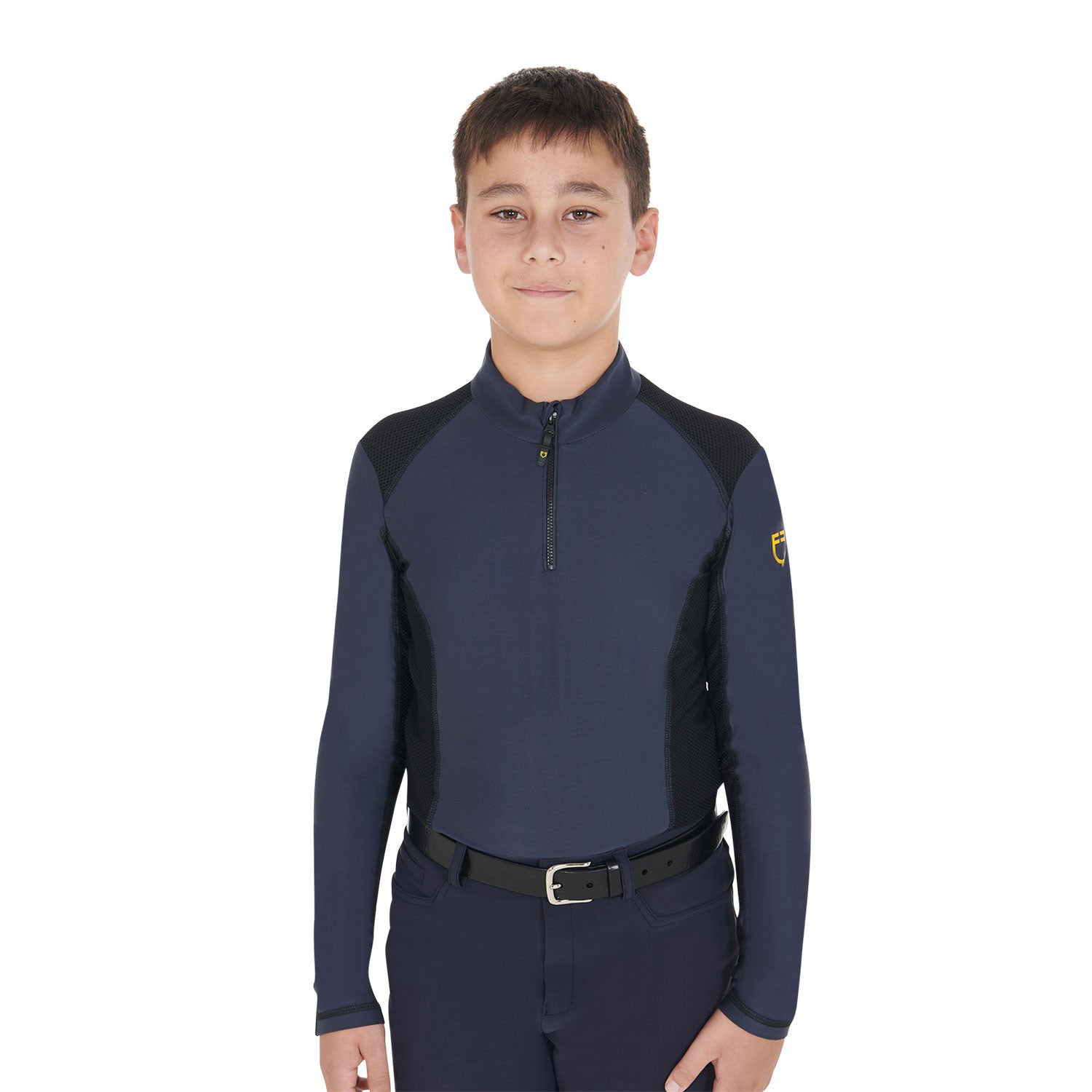 Equestro Boys' training base layer in technical fabric