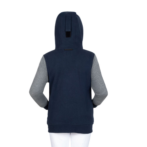 Equestro Boys' institutional two-tone hoodie with front zip