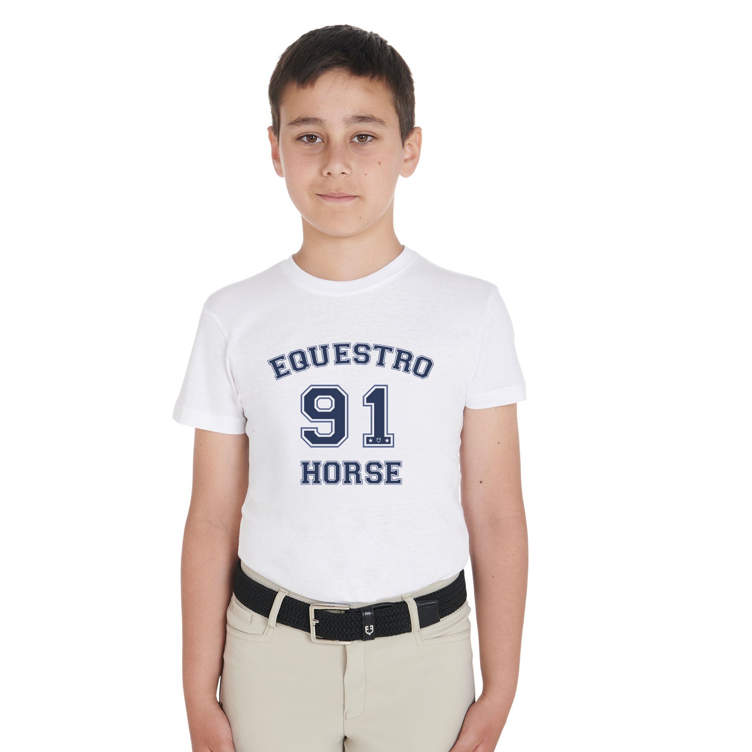 Equestro Boys' Horse Club cotton T-shirt