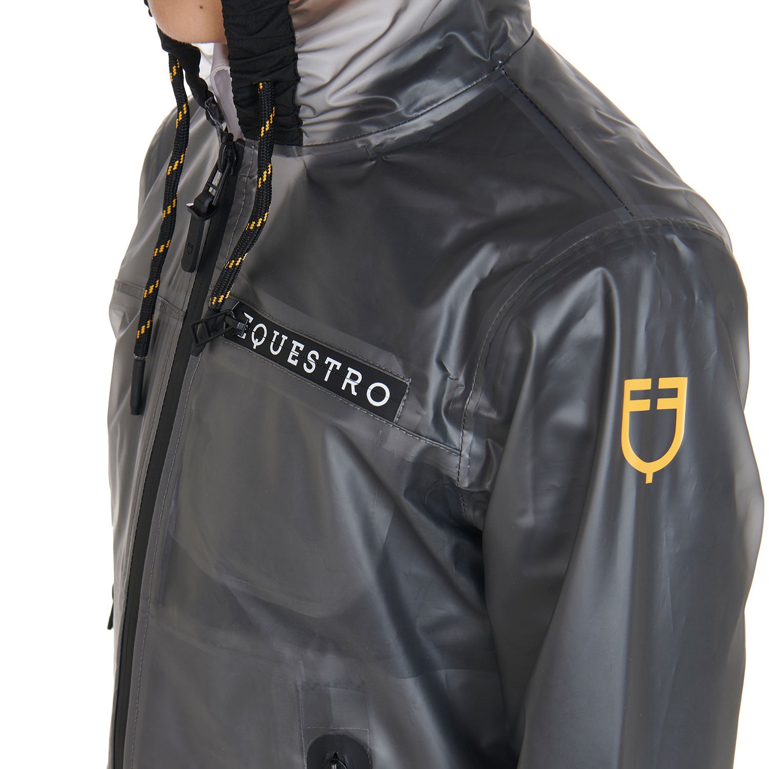 Kids' windproof zip hooded raincoat