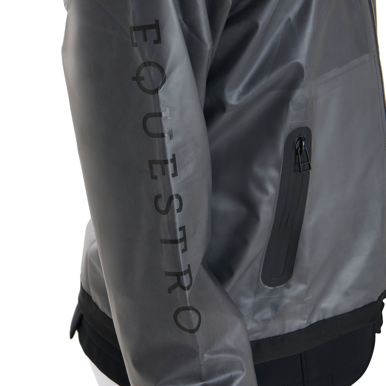 Kids' windproof zip hooded raincoat