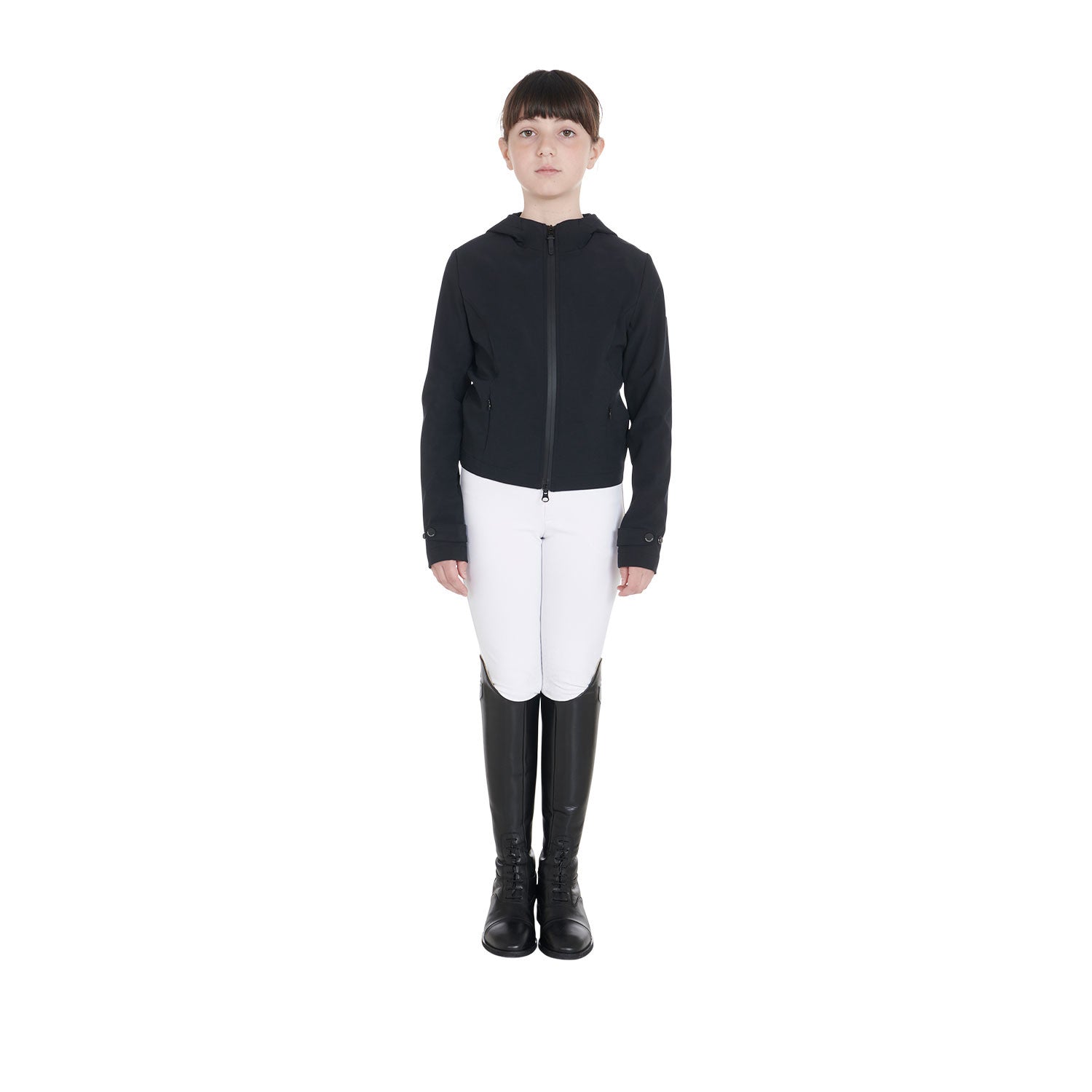 Kids' slim fit softshell jacket in technical fabric