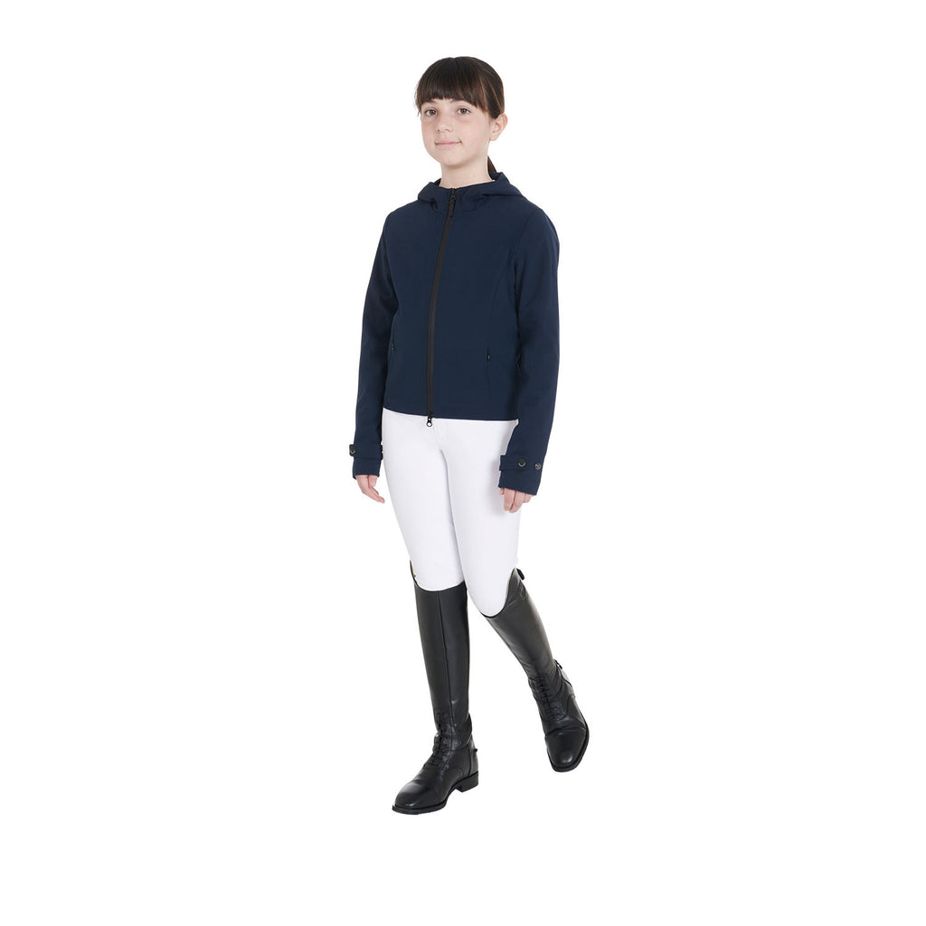 Kids' slim fit softshell jacket in technical fabric