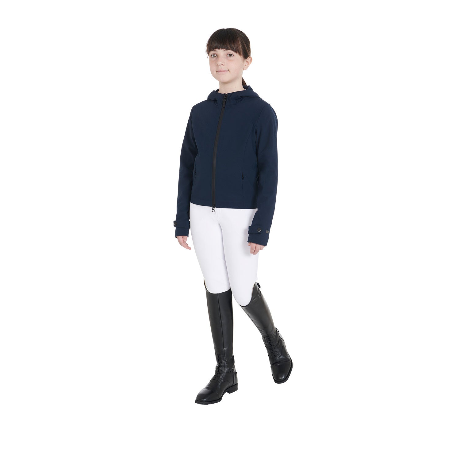 Kids' slim fit softshell jacket in technical fabric